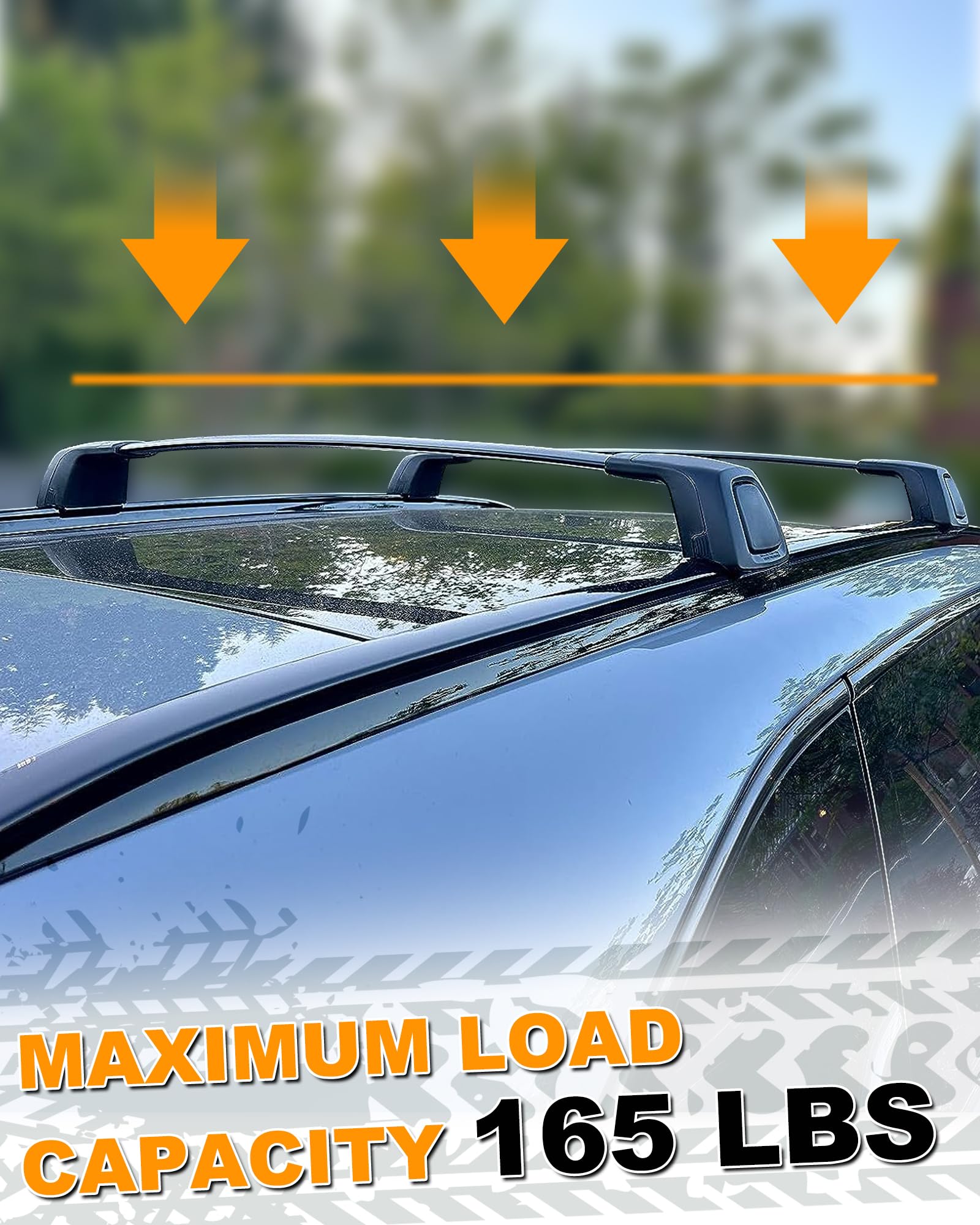 Snailfly Upgraded Crossbar Fit For Hyundai Santa Fe 2019-2023 Anti-Theft Roof Rack Rail Cross Bars For Luggage Kayak Ski Bike Sn