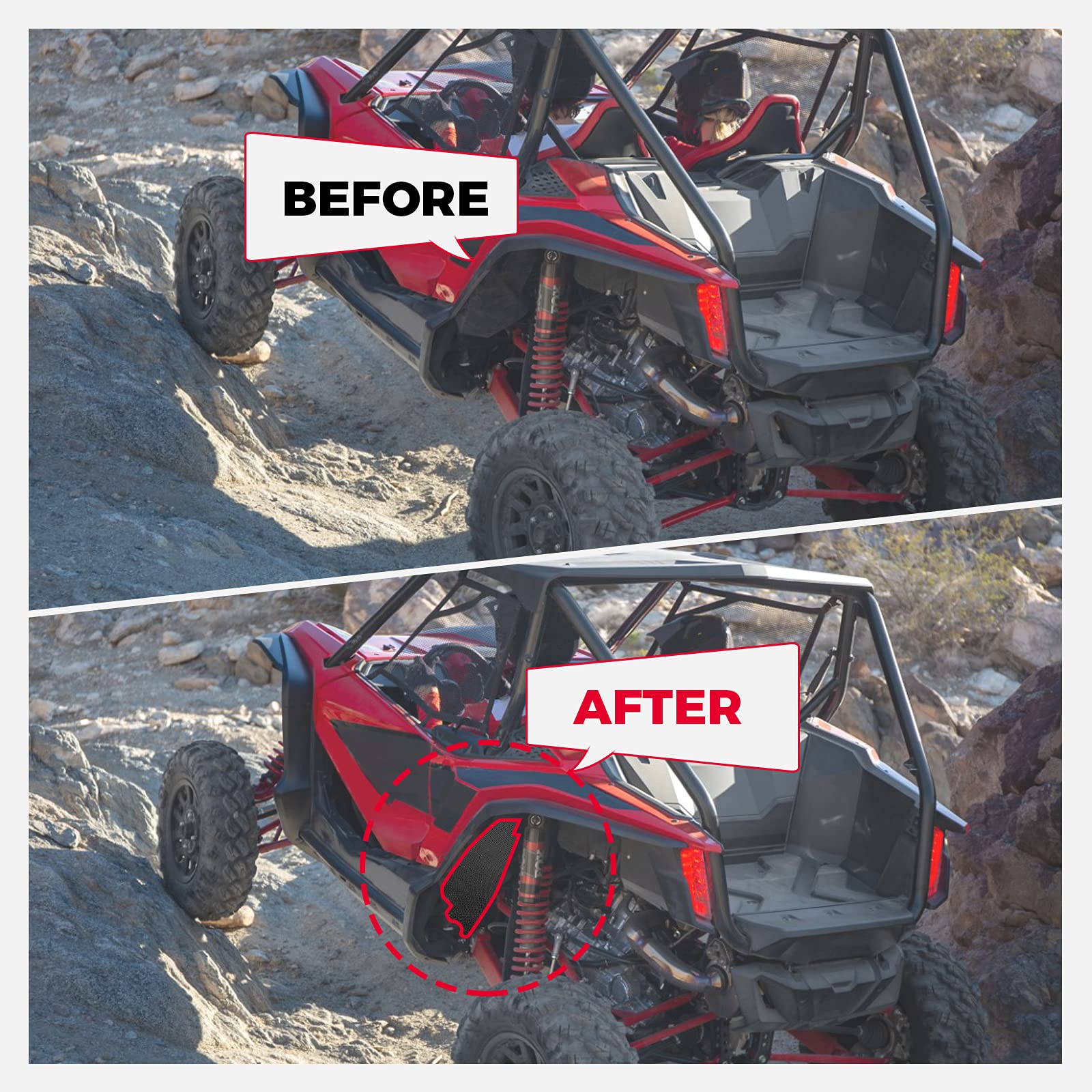 KEMIMOTO UTV Mud Guards Compatible with 2019+ Talon 1000R 1000X 2020+ Talon 1000X-4 UTV Mud Flaps Dust Shield UTV Fender Flares