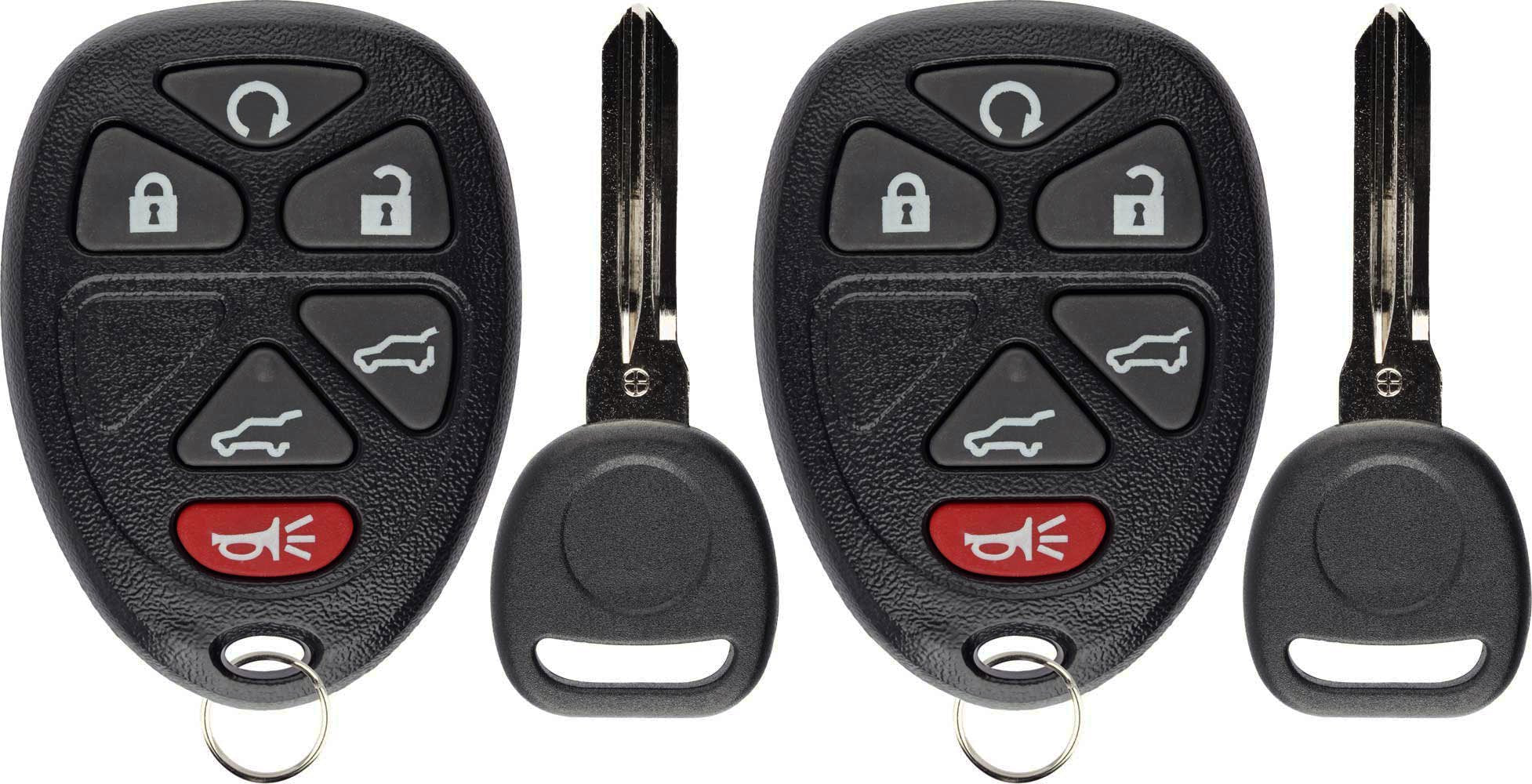 KeylessOption Keyless Entry Remote Car Key Fob for Tahoe Suburban Yukon Escalade 15913427 (Pack of 2)