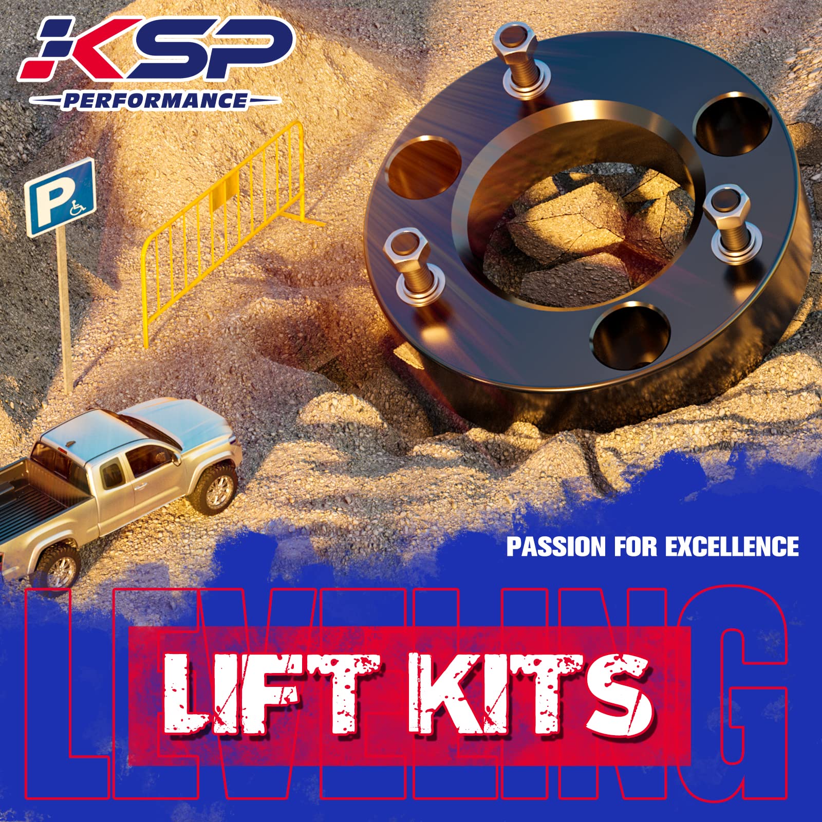 Ksp 3 Leveling Lift Kits For Ram 1500, Forged Suspension Lift Kits Raise 3 Inch For Ram 1500 4Wd 4X4 2006-2021, Dakota 4Wd 2Wd 2005-2007, 2009-2011
