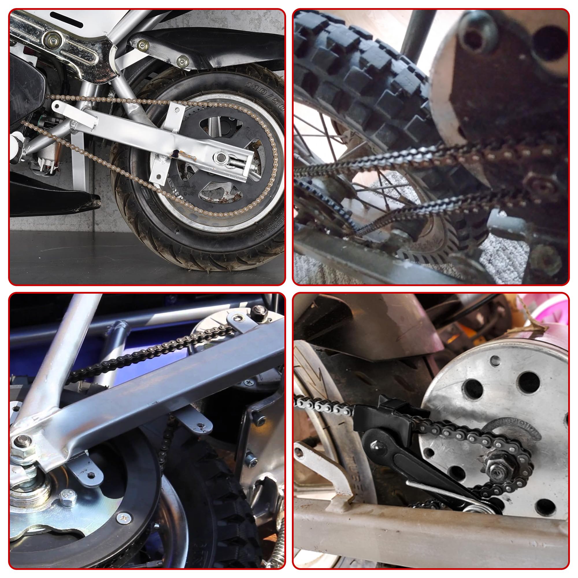 GREHUA 25H Chain 132 Link for Razor MX500 MX650 Dirt Rocket RSF650 SX350 SX500 SX650 Mcgrath Electric Motocross Dirt Bike XRF500