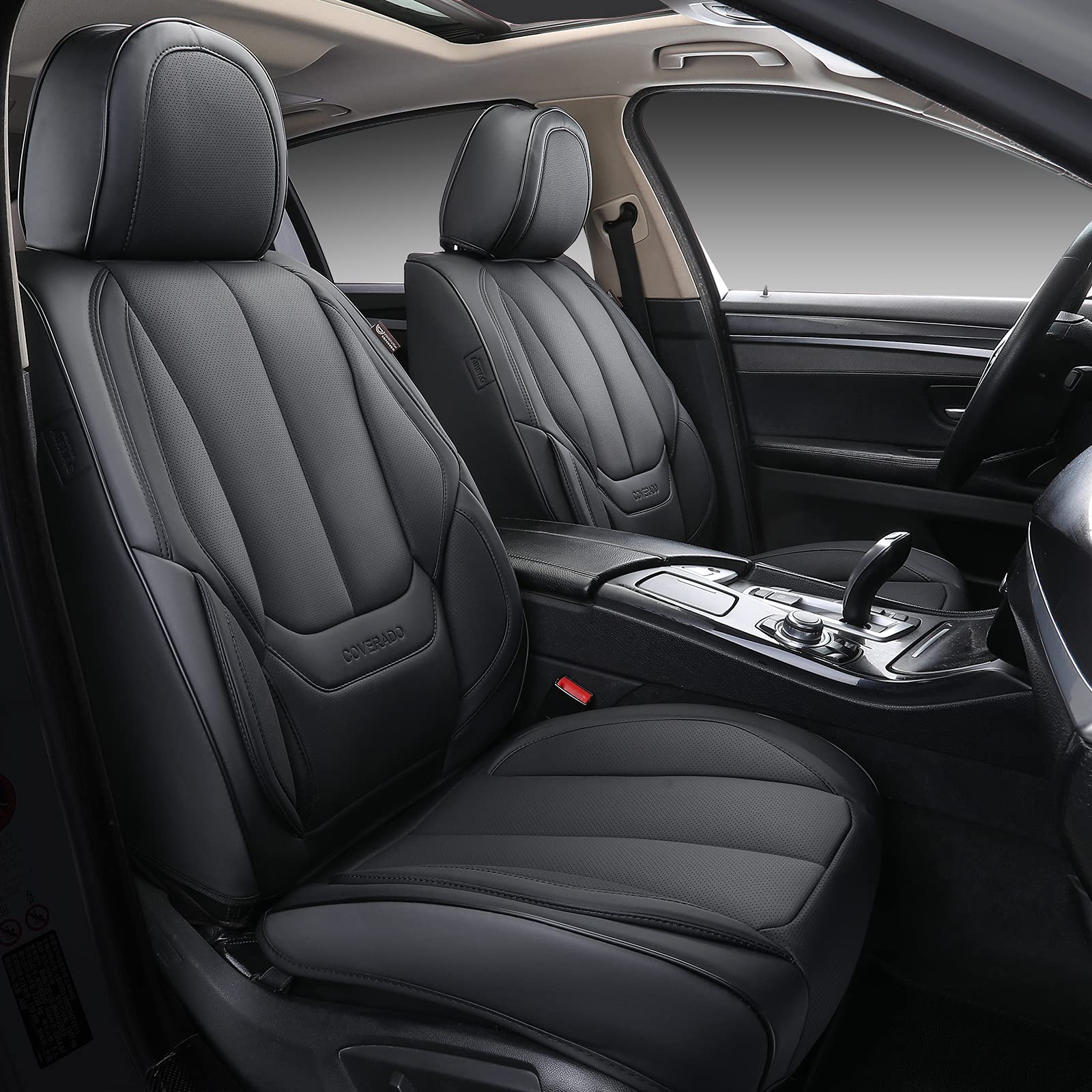 Coverado Seat Covers, Car Seat Covers Front Seats, Car Seat Cover, Car Seat Protector Waterproof, Car Seat Cushion Nappa Leather