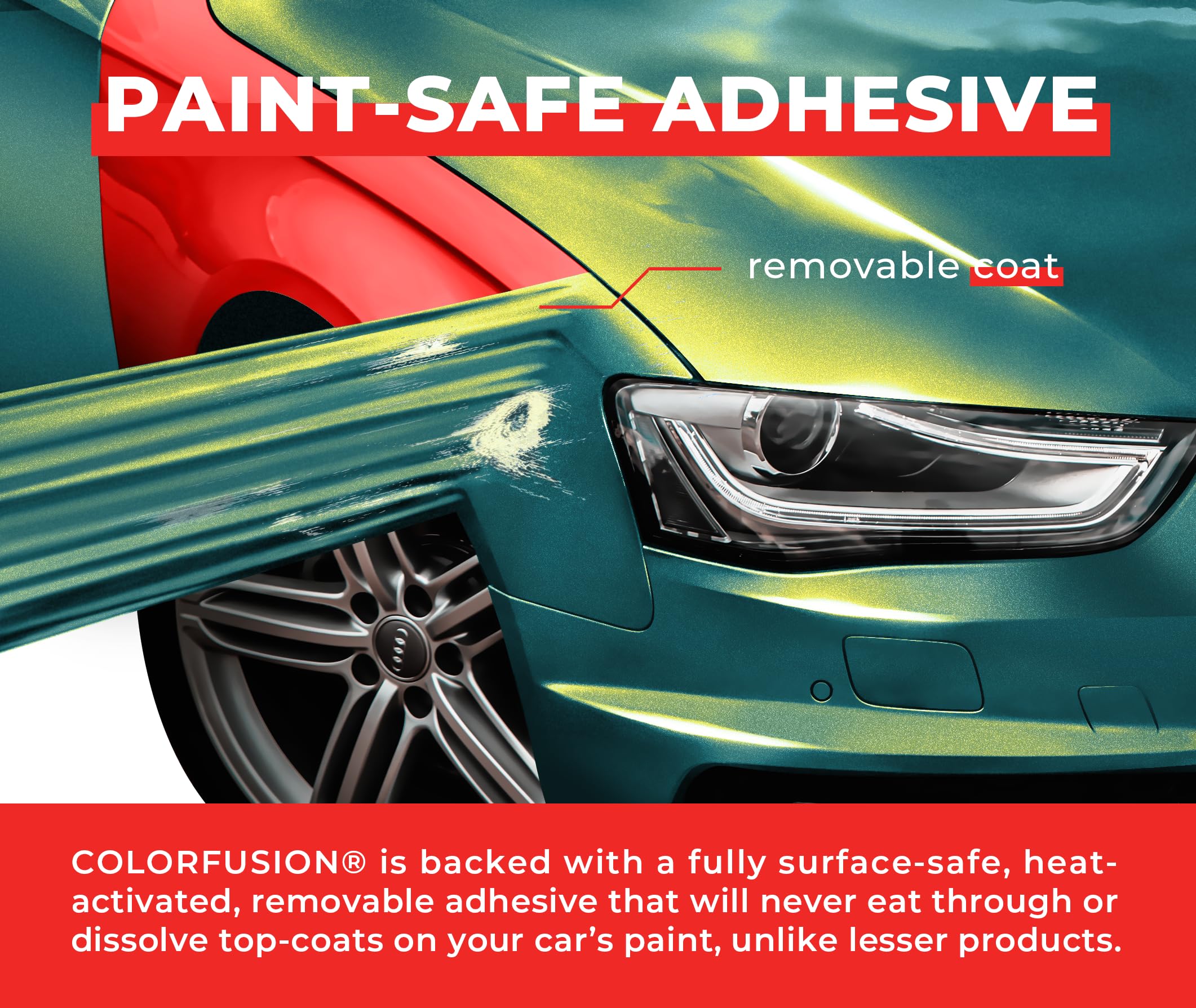 VViViD ColorFusion PPF Vinyl Car Wrap - Gloss Flip Thunder Green, 6ft x 5ft, Polyurethane (PU) Dry Apply Film