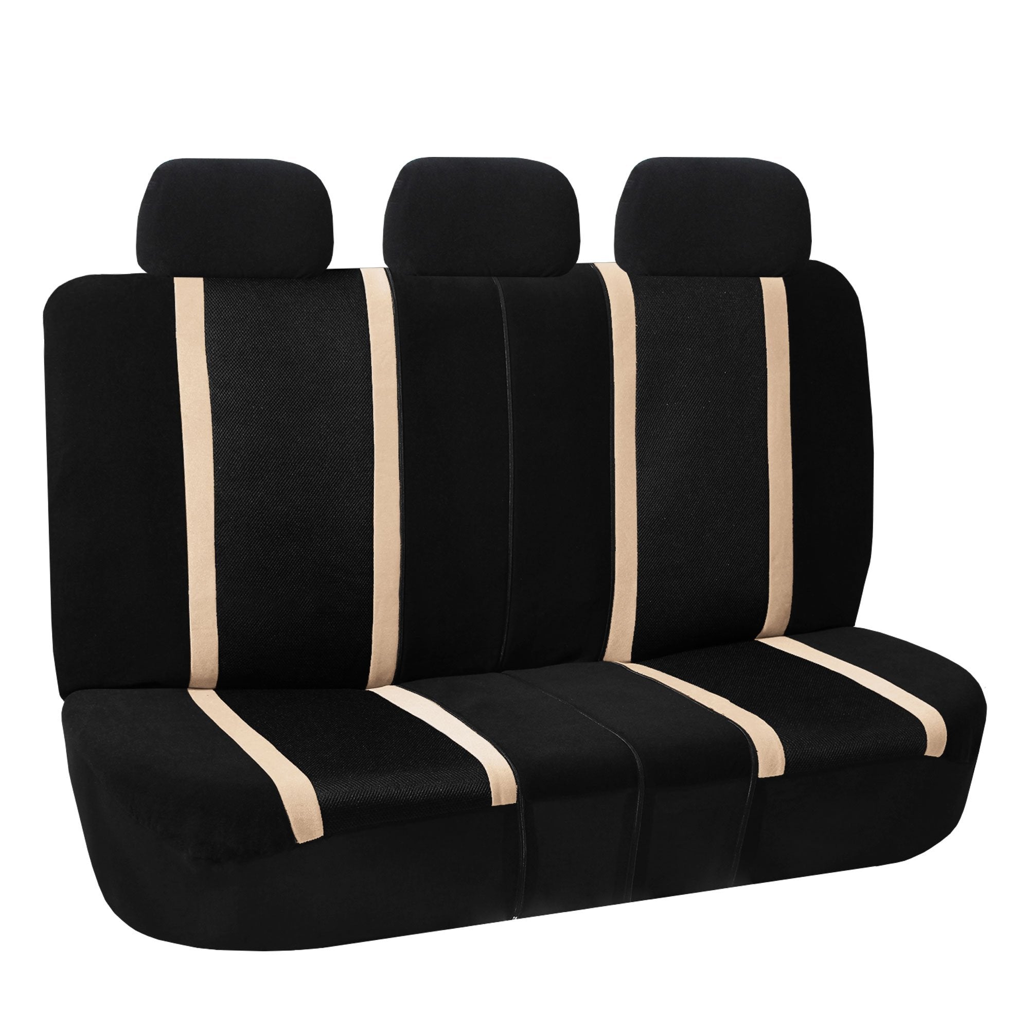 Fh Group Sports Car Seat Cover Split Bench Automotive Seat Cover Fits Detachable Headrests And Split Seats Beige Car Seat Covers