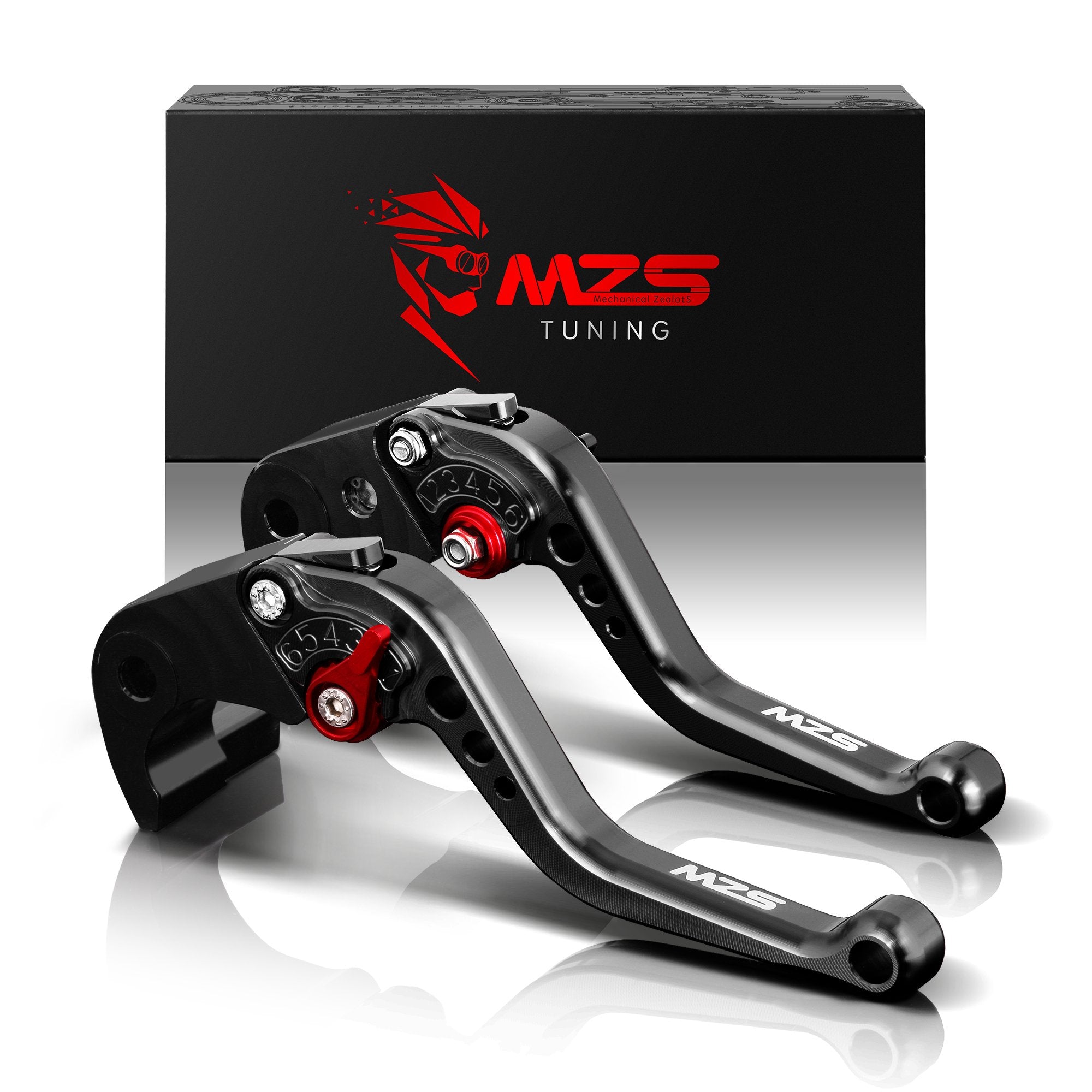 Mzs Black Motorcycle Brake Clutch Levers Adjustable Short Cnc Compatible With Daytona 675 R (Not For 675) 2011-2017 / Speed Trip
