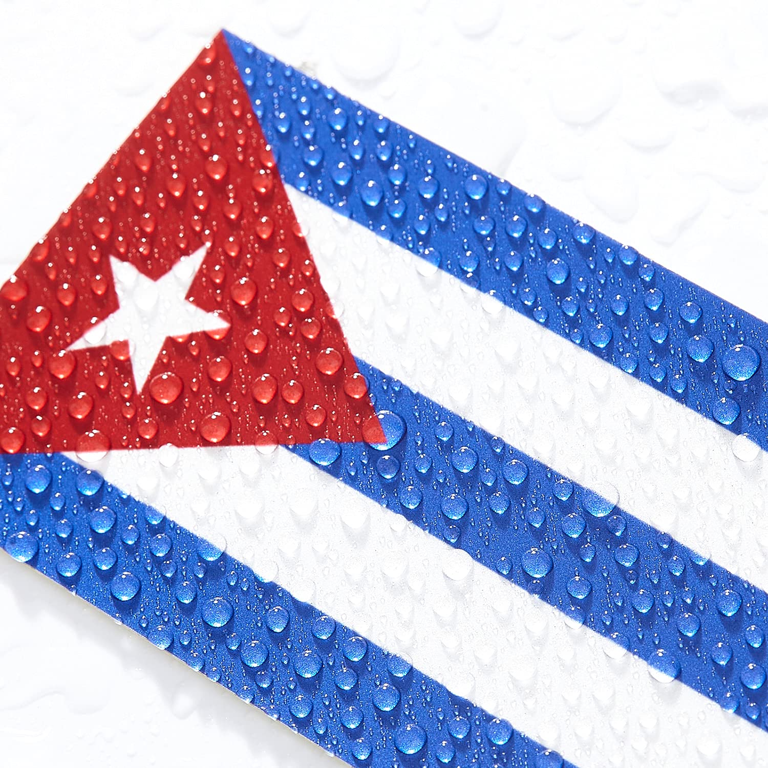 HSQ 5 Pcs Cuba Flag Vinyl Decal , Tactical Cuban Flag Decal Sticker, Cuban Stickers for Vehicles Car Window Bumper 2.5 x 4.5 Inc