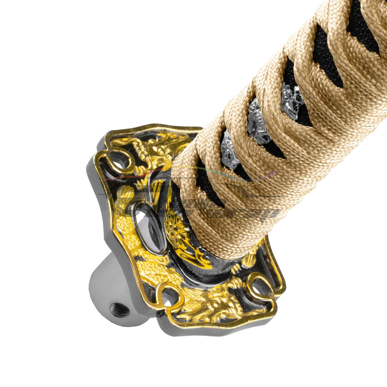 EZAUTO WRAP Samurai Sword Shift Knob - 15cm Gold Black Alloy Katana, Universal Adapter