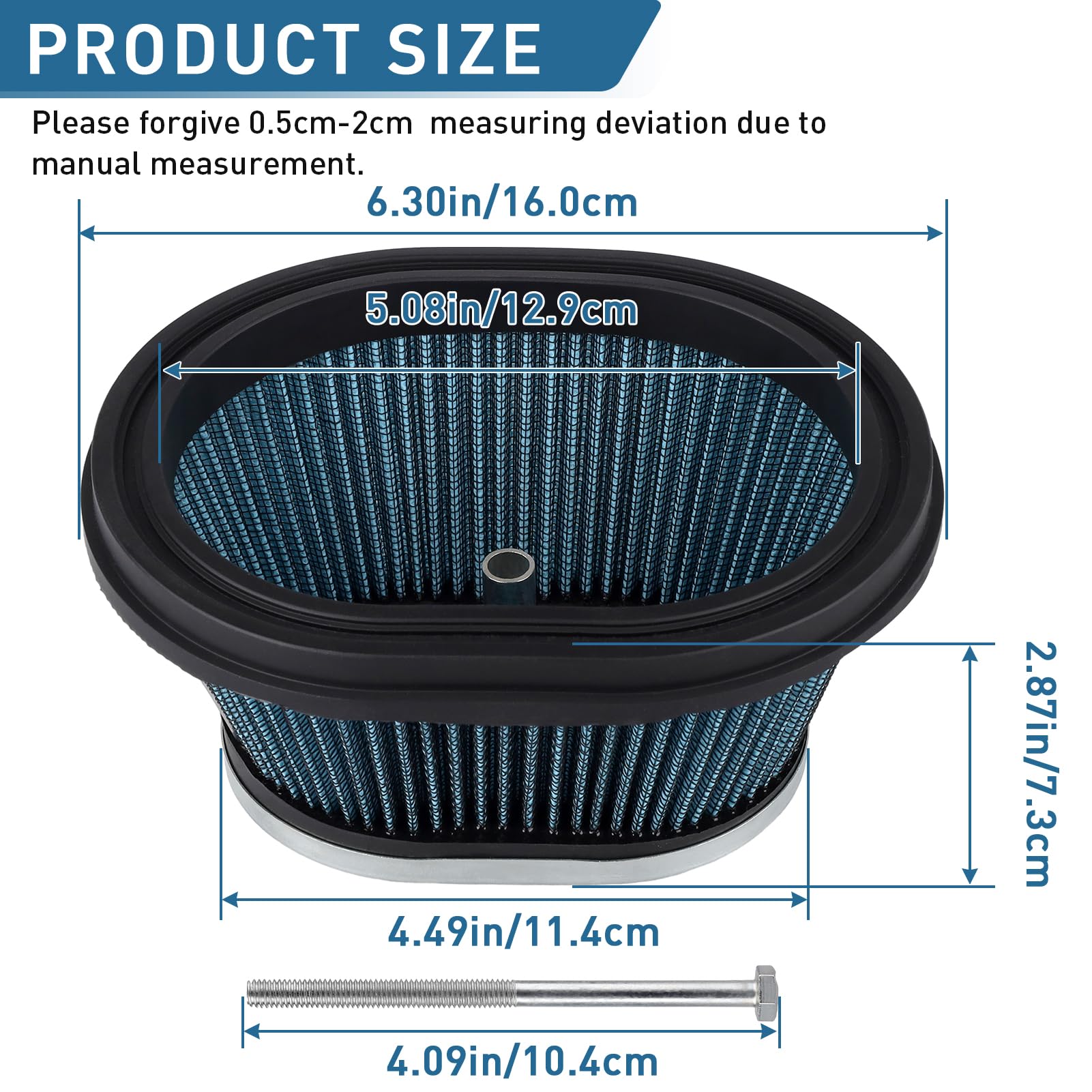 2XJ-14451-00-00 Air Filter Replacement for Yamaha Blaster 200 YFS200 88-06 Breeze 125 YFA125 89-04 Grizzly 125 YFM125 04-13 Rapt