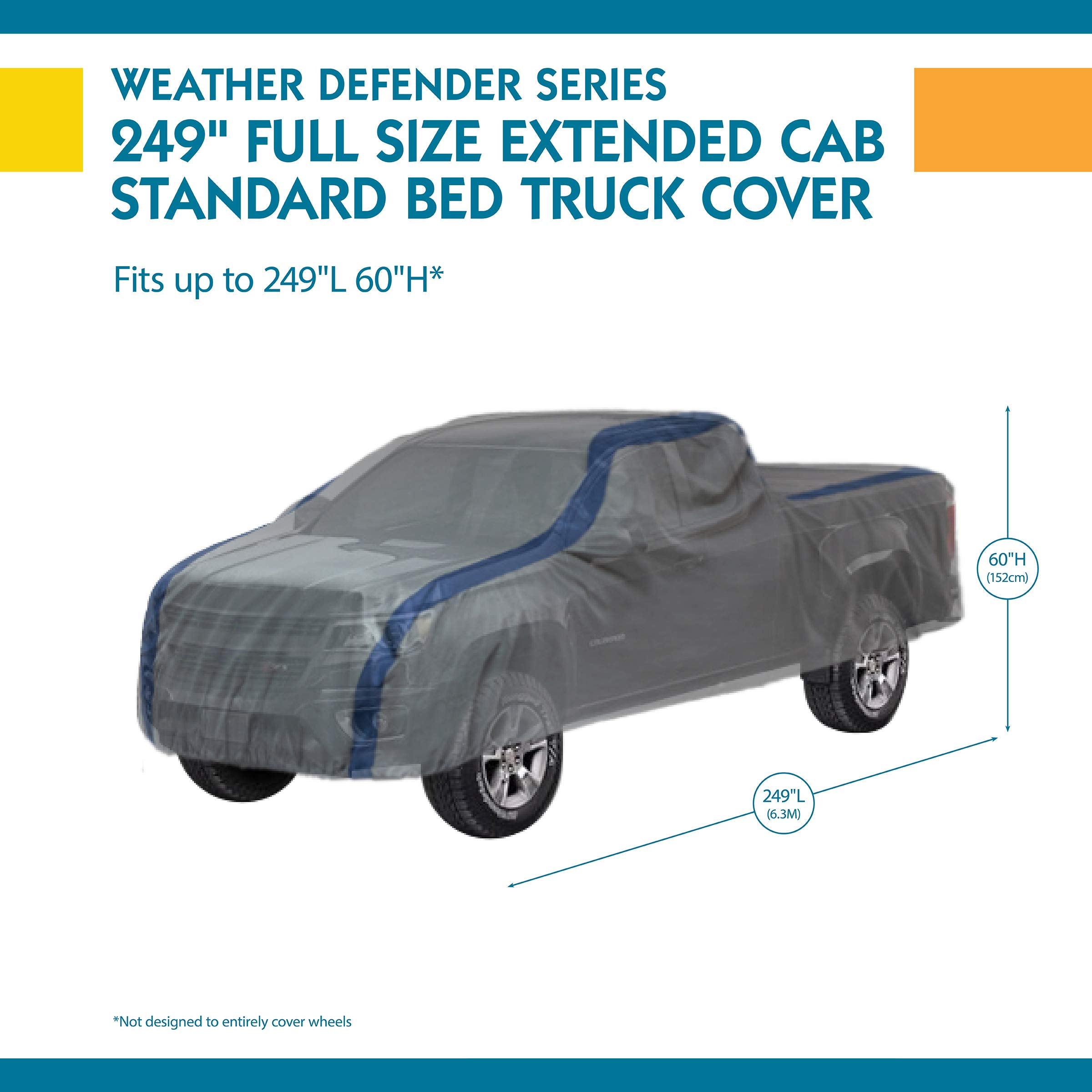 Duck Covers Weather Defender Pickup Truck Cover, Fits Extended Cab Standard Bed Trucks up to 20 ft. 9 in. L