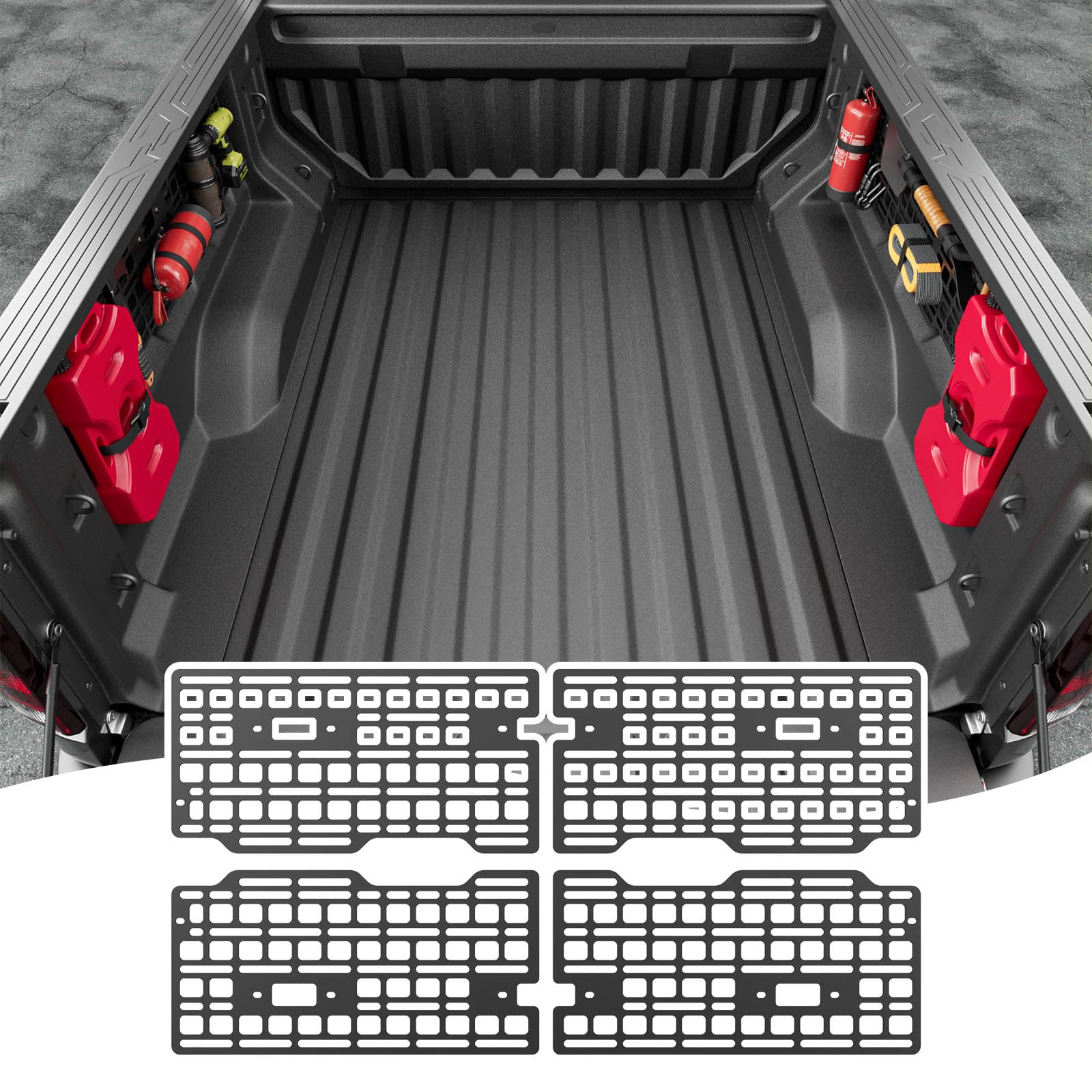 SZYANG 5FT Side Bed Molle Panel Compatible with 23-25 Chevy Colorado GMC Canyon Bed Panel System Replacement for 2023-2025 Chevy