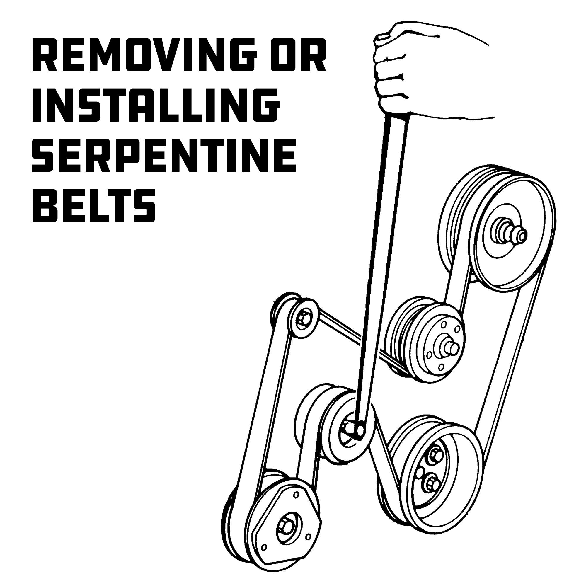 Powerbuilt Serpentine Belt Tool Kit - 648451, Black