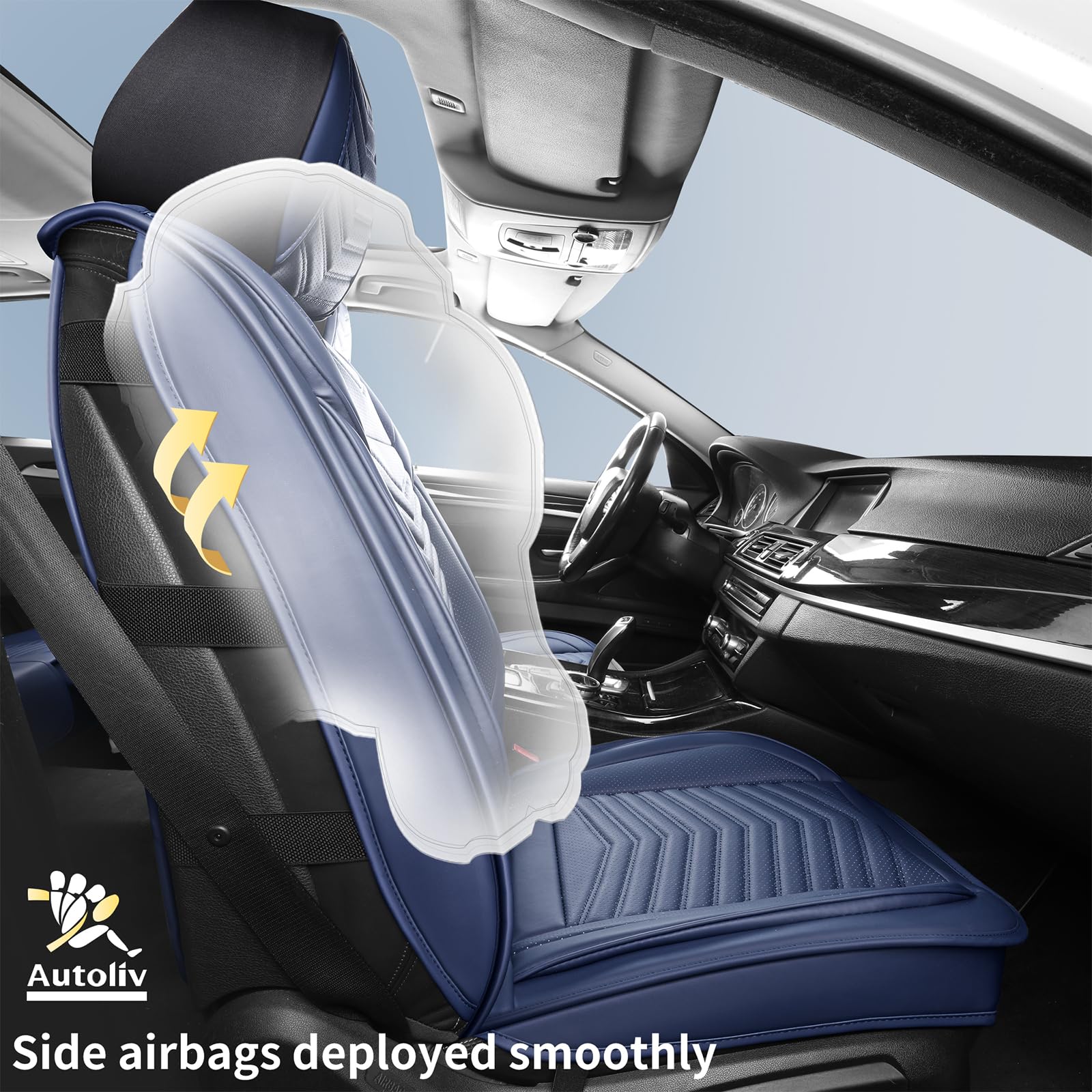 Hchengkikz Seat Covers,Waterproof Car Seat Covers Full Set,Breathable Car Seat Covers Front Seats Back Seat Cover,Universal Leat