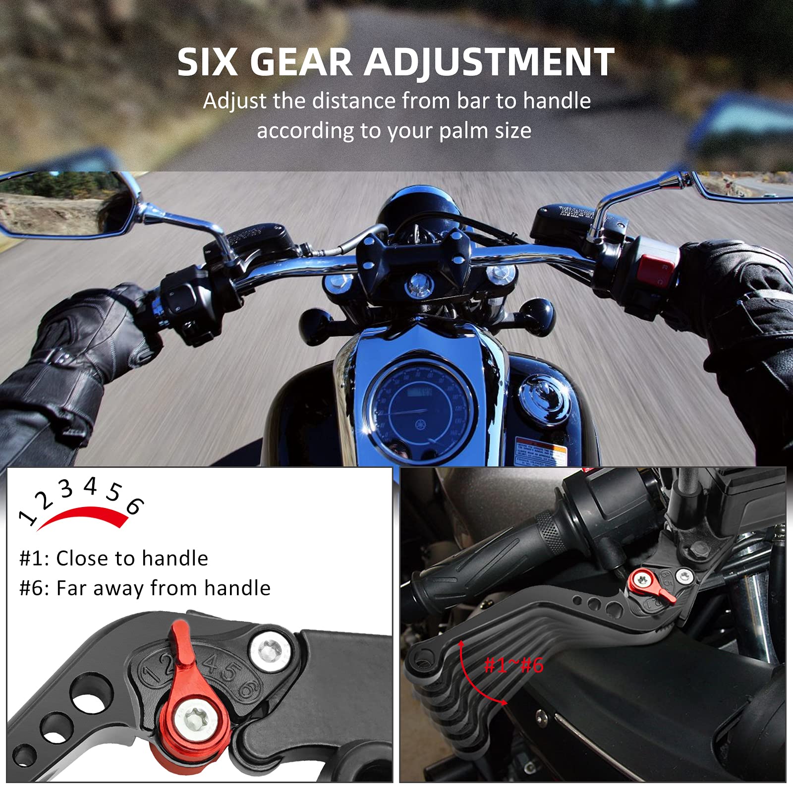 Javik Updated Universal Bike 7/8'' 22Mm Handlebar Brake Master Cylinder Clutch Lever Set Compatible With Motorcycle Honda Kawasa