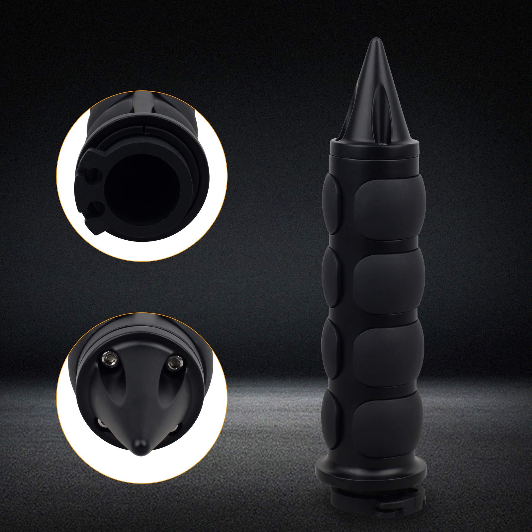 Nthreeauto 1'' / 25Mm Motorcycle Hand Grips Handlebar Grips Handle Throttle Grip Compatible With Harley Sportster Dyna Road Elec