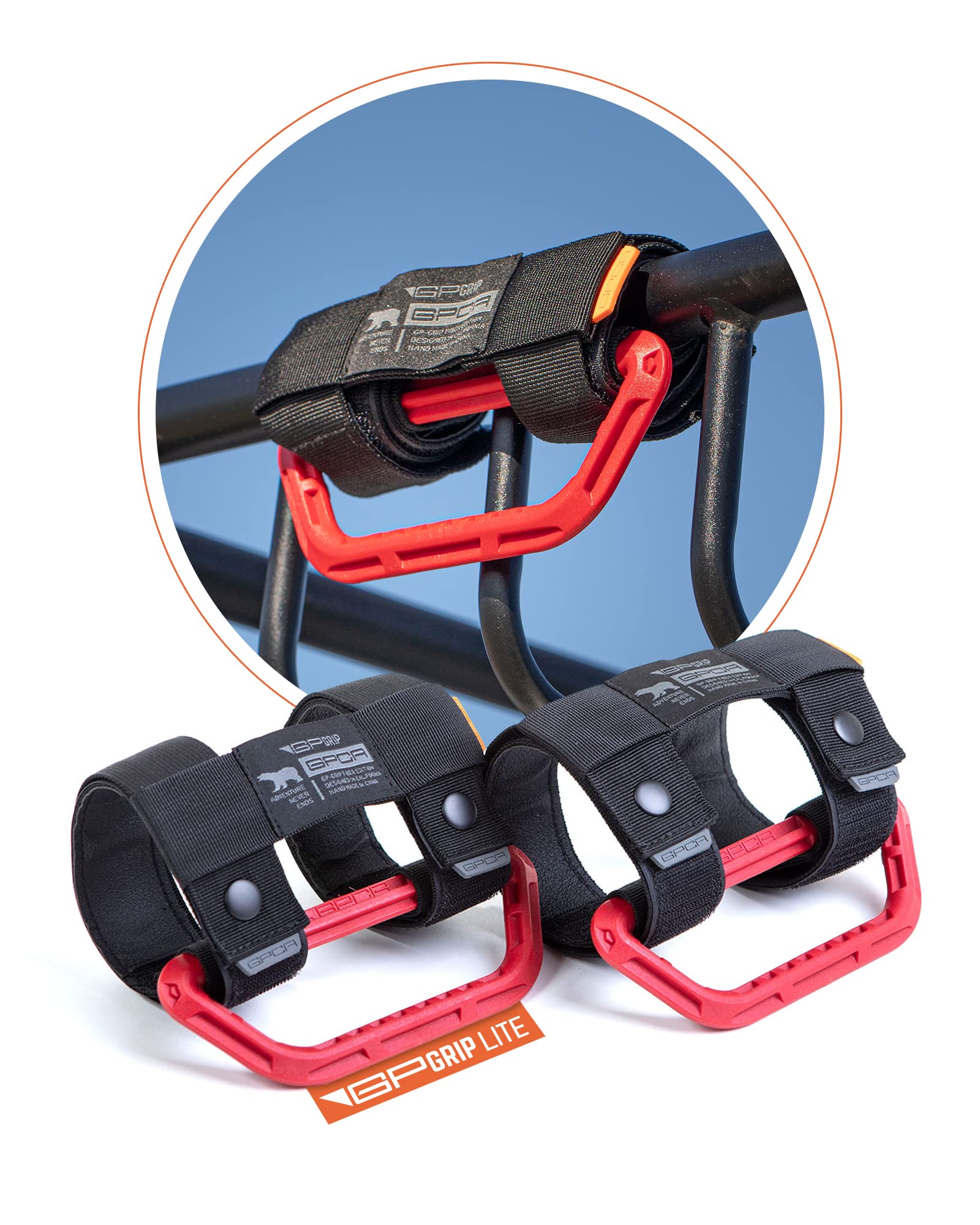 Gp Grip Universal Grab Handle, Nylon Sturdy Grip Straps, Fits All Truck Roll Bar Dia From 1-5.5 Inches, For All Wrangler Models,