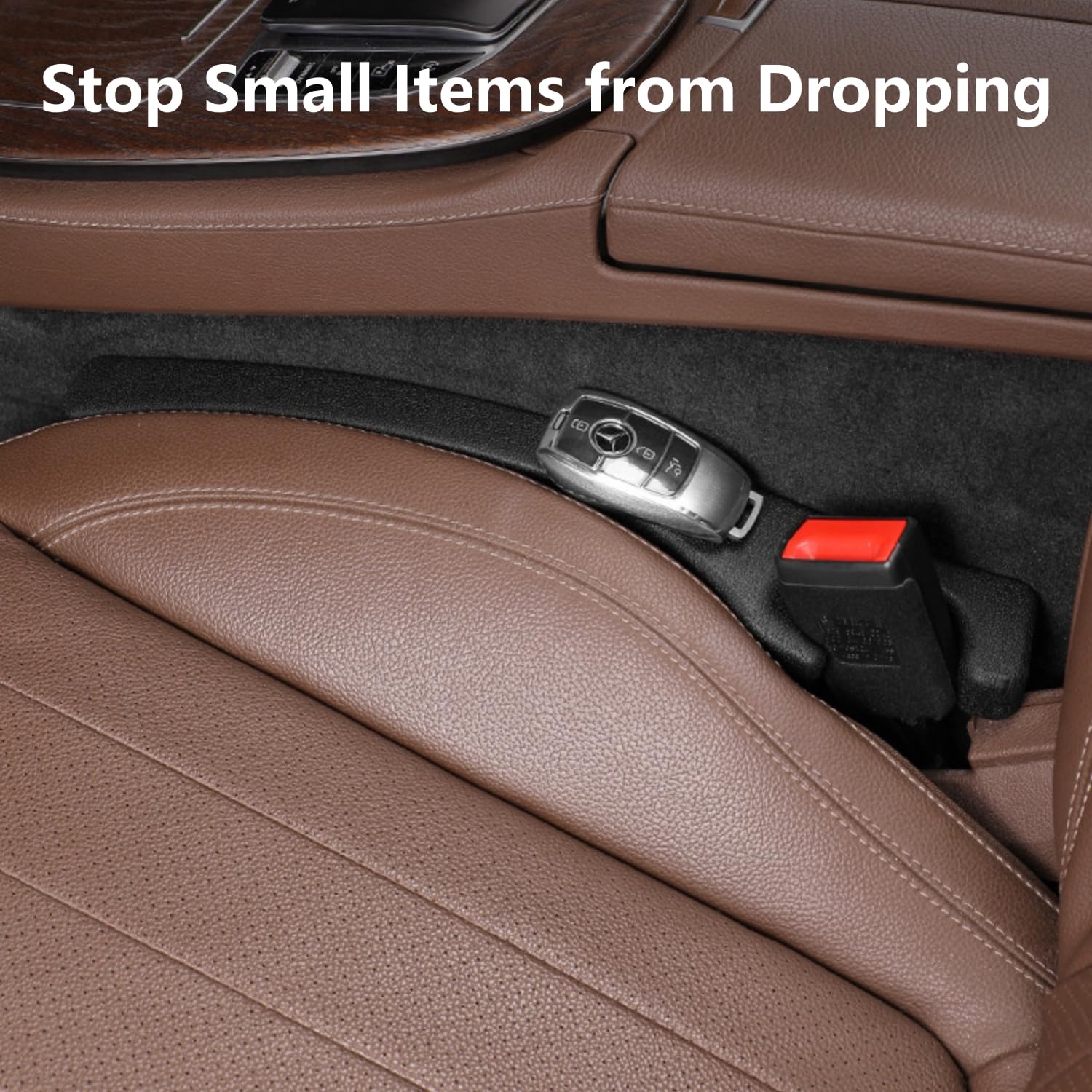 Hiseanllo Car Seat Gap Filler 2 Pack, Universal Fit Pu Leather Car Seat Gap Plug To Fill The Gap Between Seat And Console, Car S