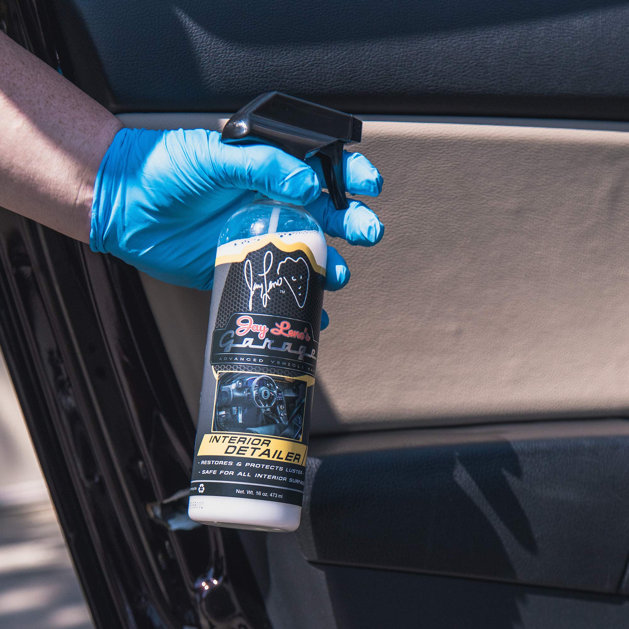 Jay Leno's Garage Interior Detailer - UV Protectant, 16 oz., White, Model JLG-ID
