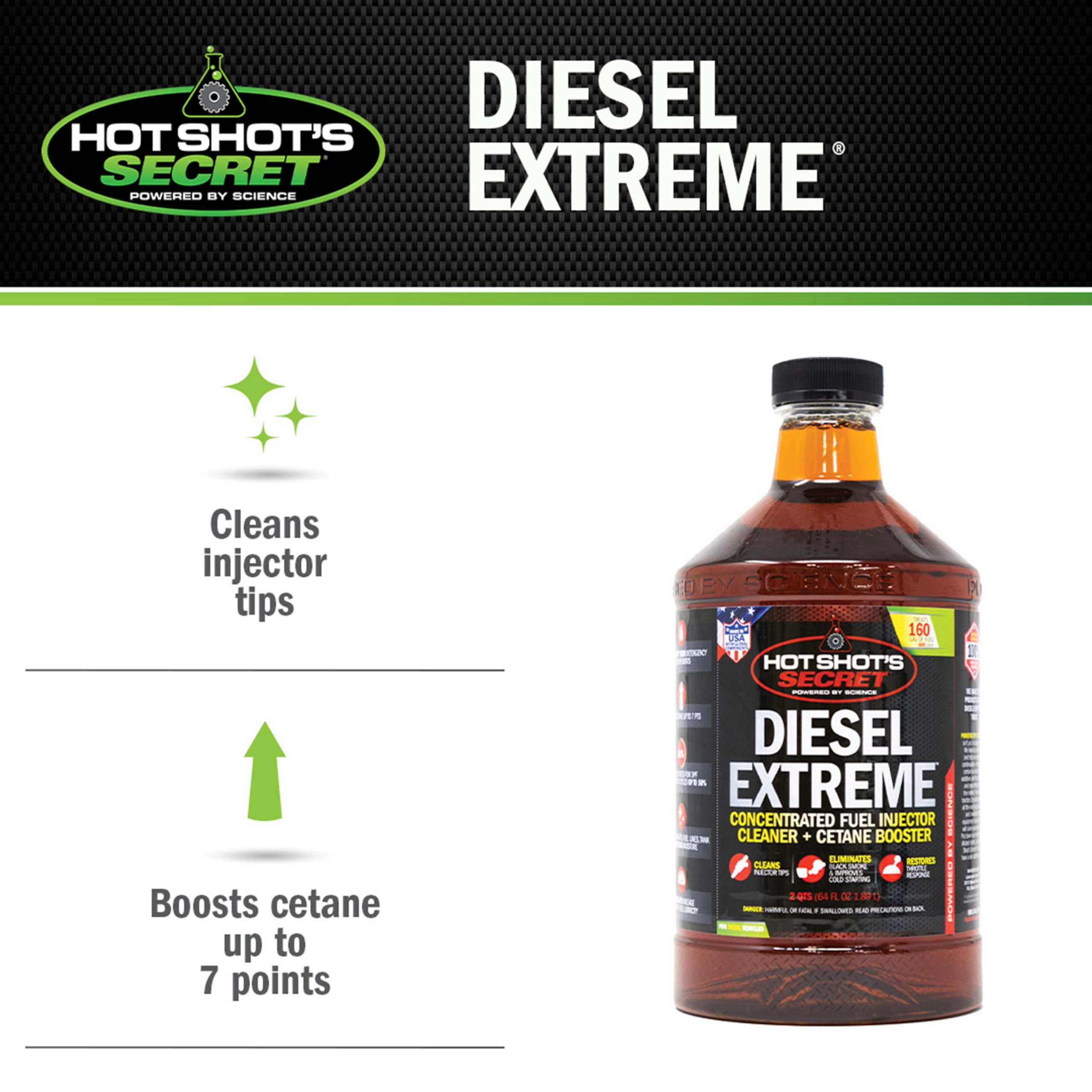 Hot Shot's Secret Diesel Extreme Clean and Boost - 64 fl. oz. - Amber - Model P040464Z