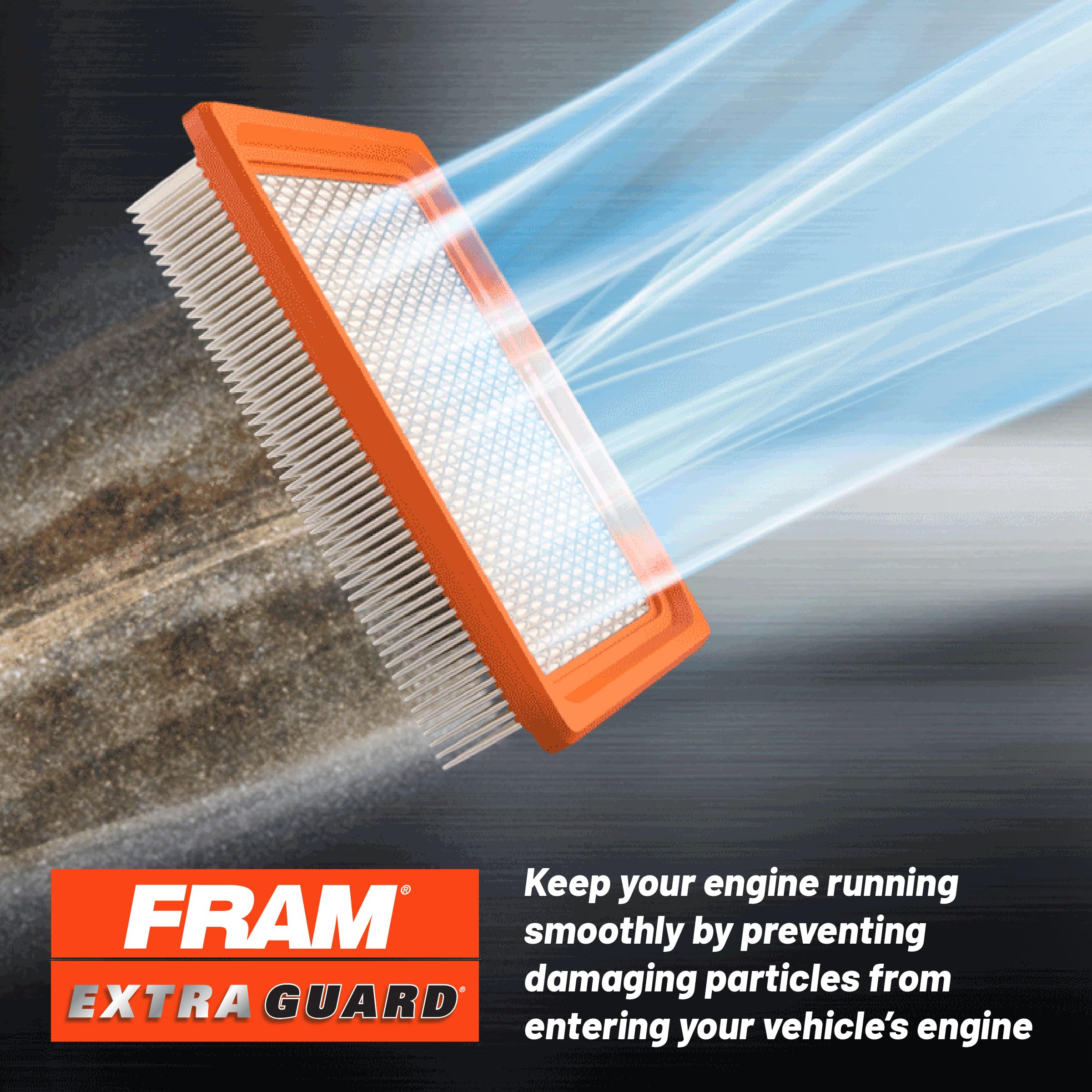 Fram Extra Guard Ca10163 Replacement Engine Air Filter For Select 2005-2022 Toyota Tacoma (2.7L), Provides Up To 12 Months Or 12