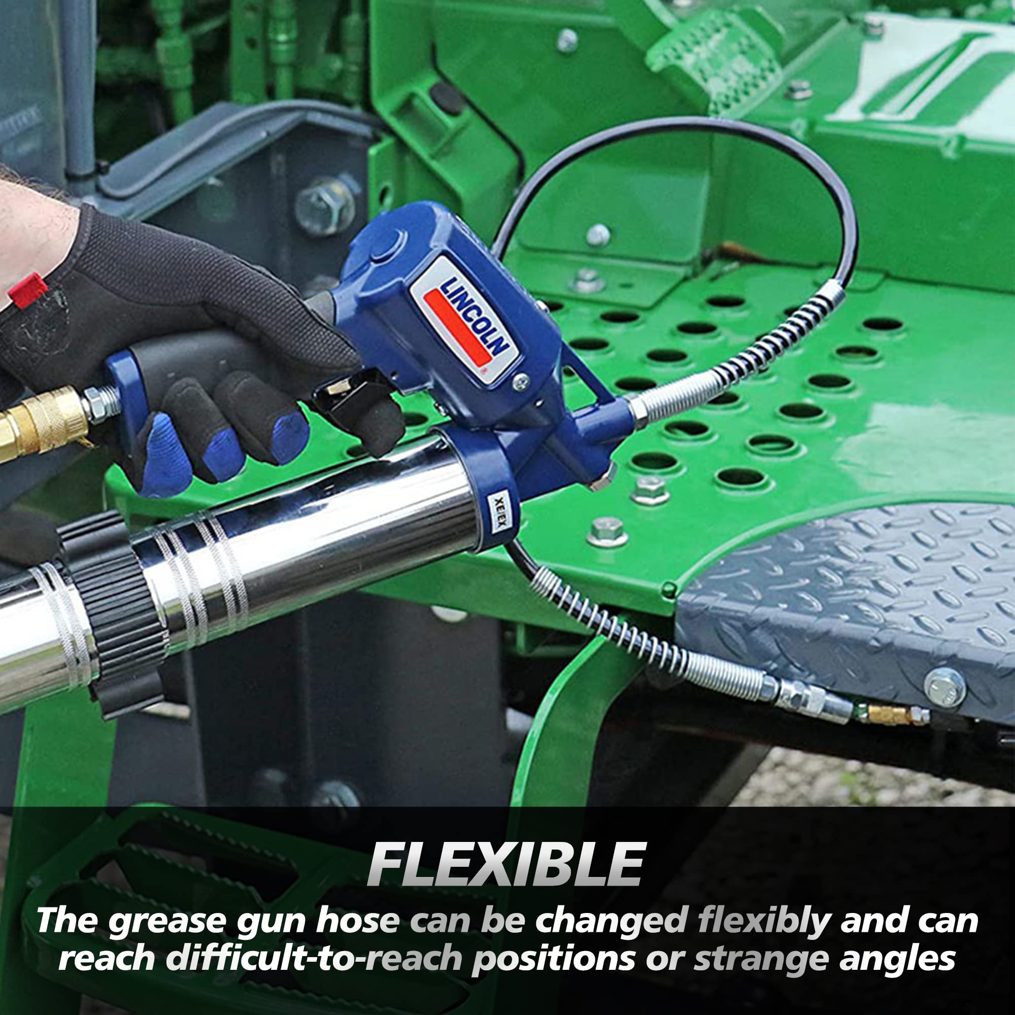 39In 6-Piece Grease Gun Hose Kit, Grease Gun Accessories Set Includes 2Pcs 39'' Flex Grease Hose Extension, 2Pcs 4-Jaw Standard