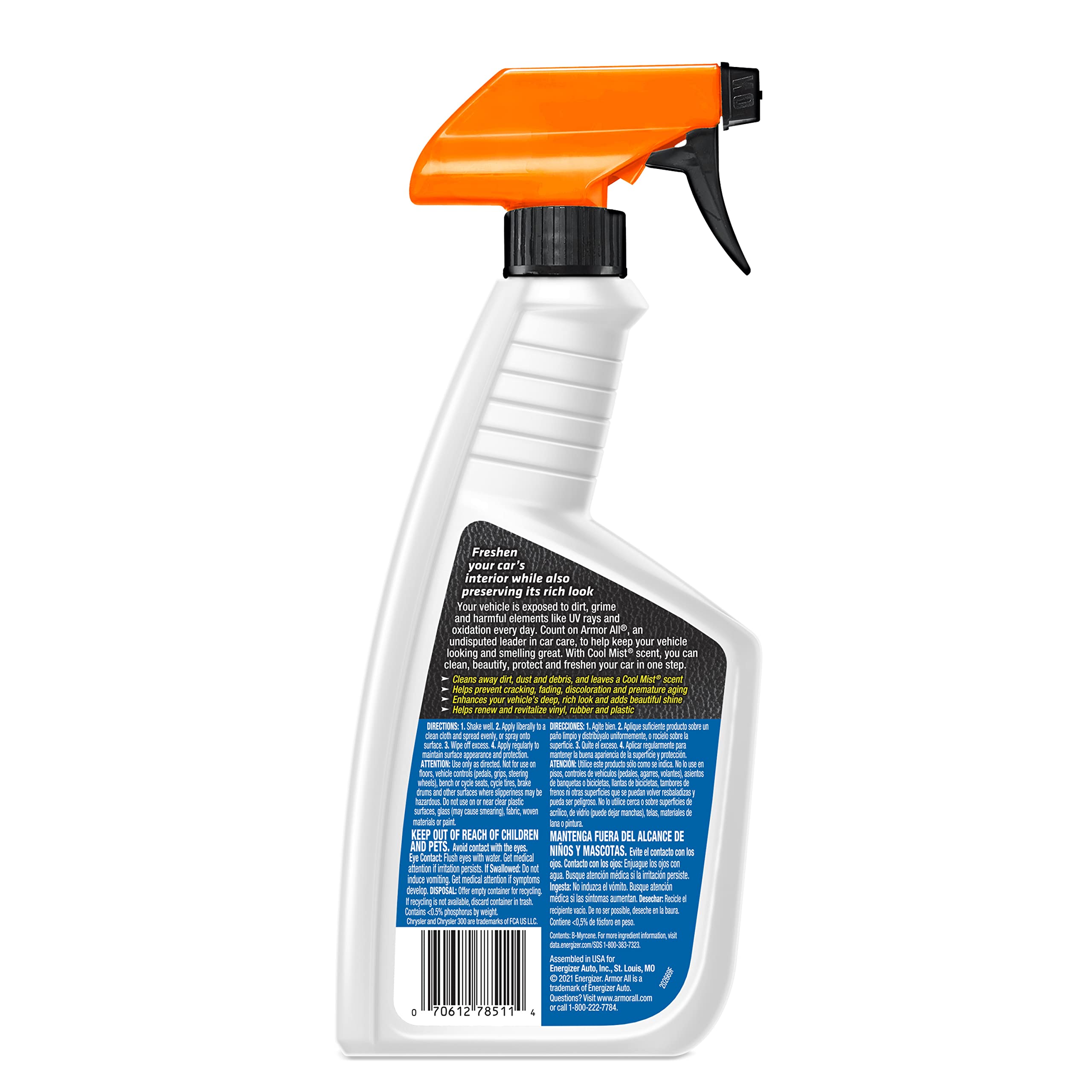 Armor All Car Air Freshener Protectant Spray By Armor All, Car Interior Cleaner With Uv Protection Against Cracking And Fading,