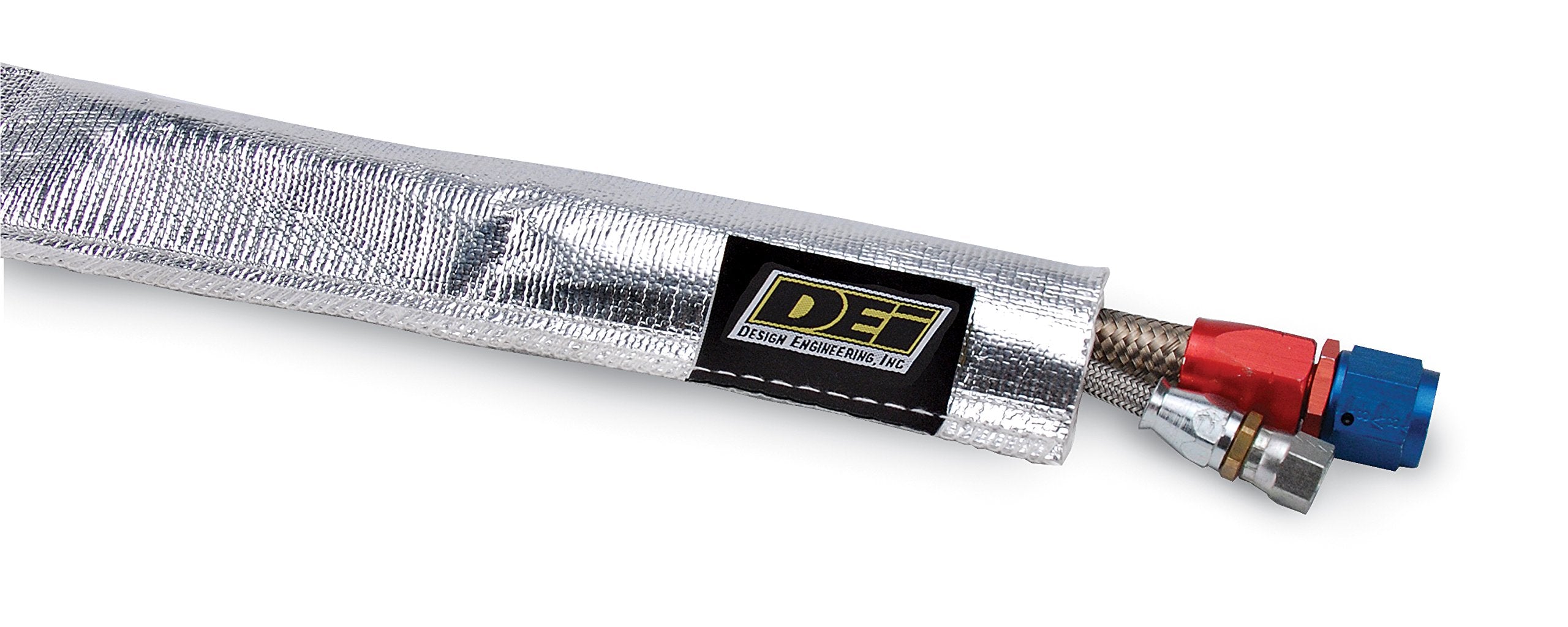 Design Engineering 010418 Heat Sheath 1/2 I.D. X 3Ft Aluminized Sleeving For Ultimate Hi-Temp Protection
