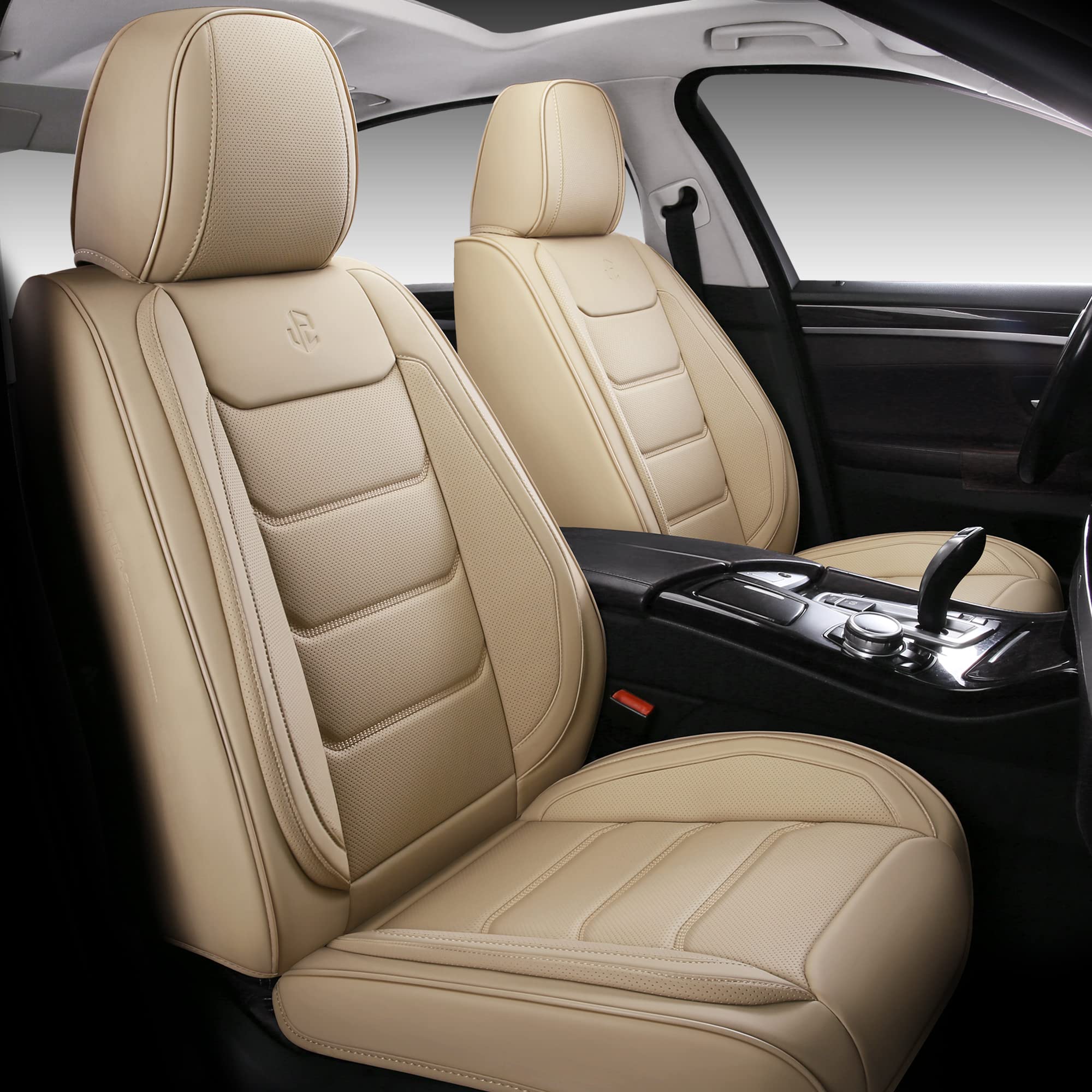 Isen-Coverauto Full Coverage Faux Leather Car Seat Covers,Automotive Seat Covers For Cars,Suvs Pick-Up Truck, Car Seat Cushion,