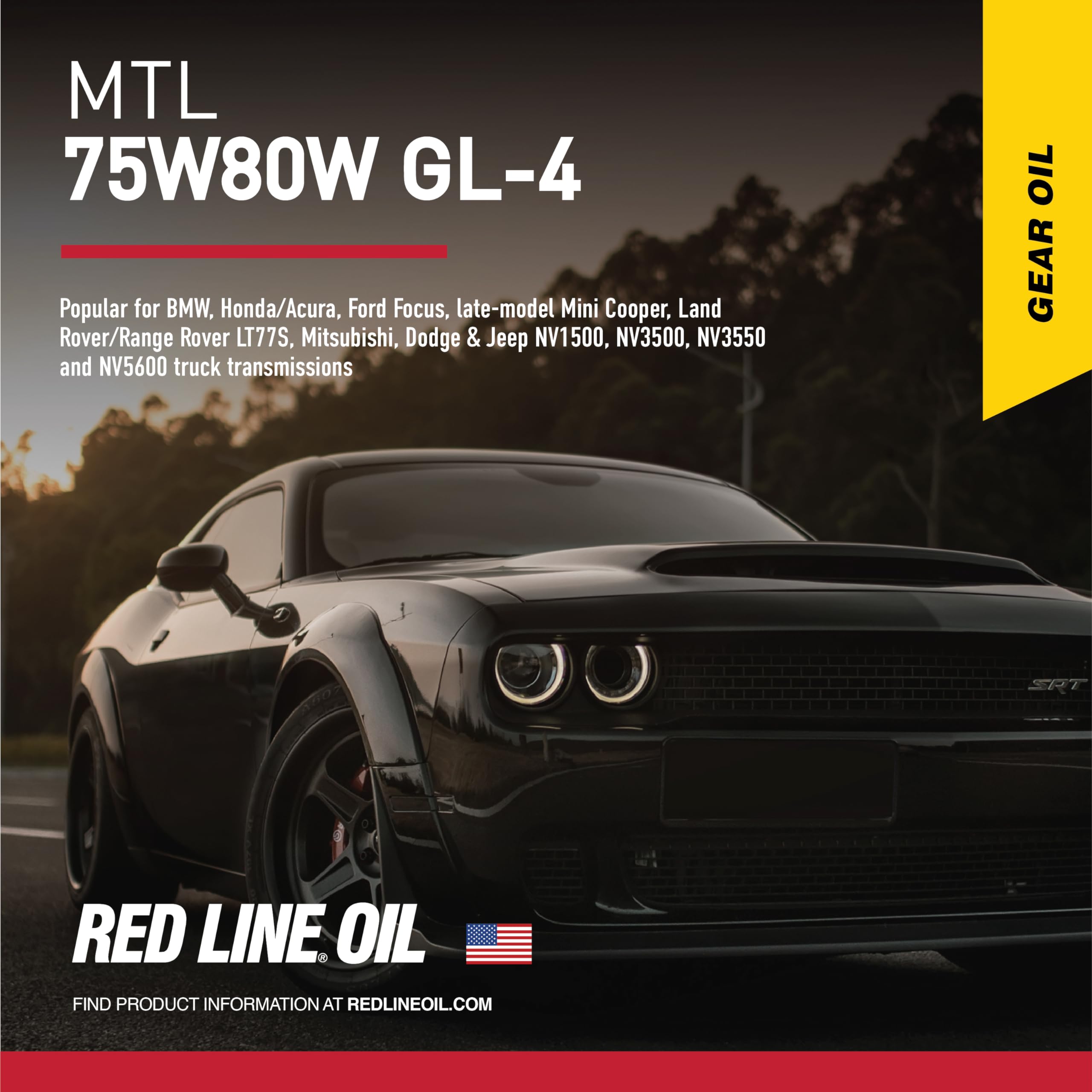 Red Line 50206 Sae 75W80 Api Gl-4 Manual Transmission And Transaxle Lubricant (Mtl) Car Gear Oil - 5 Gallon Pail