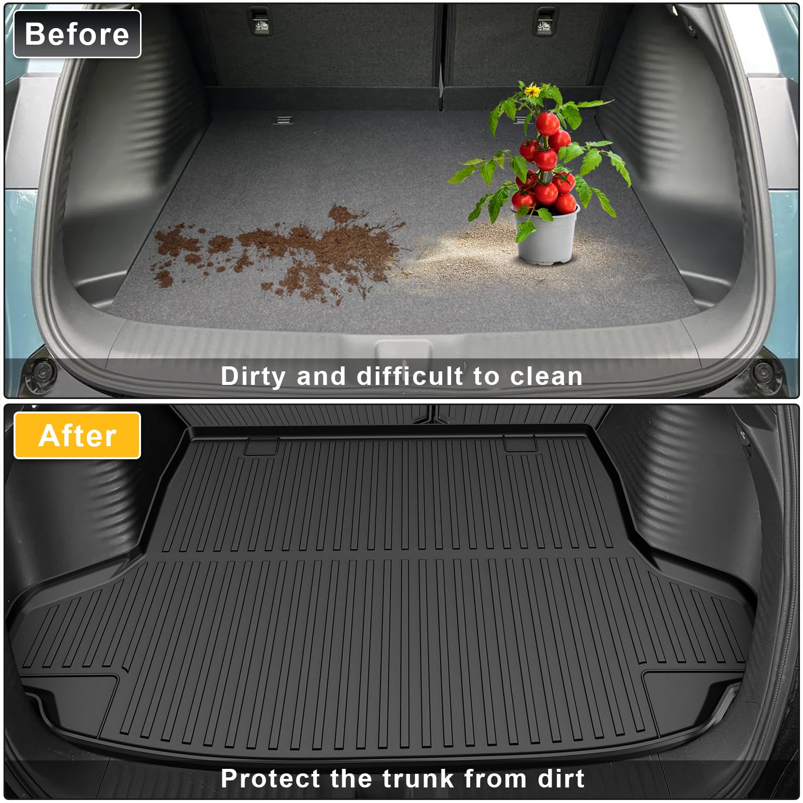 2025 HRV Cargo Liner & Backrest Mat Fit for Honda HR-V HRV 2023 2024 2025: All Weather Protection Cargo Mat with 2nd Row Back Se