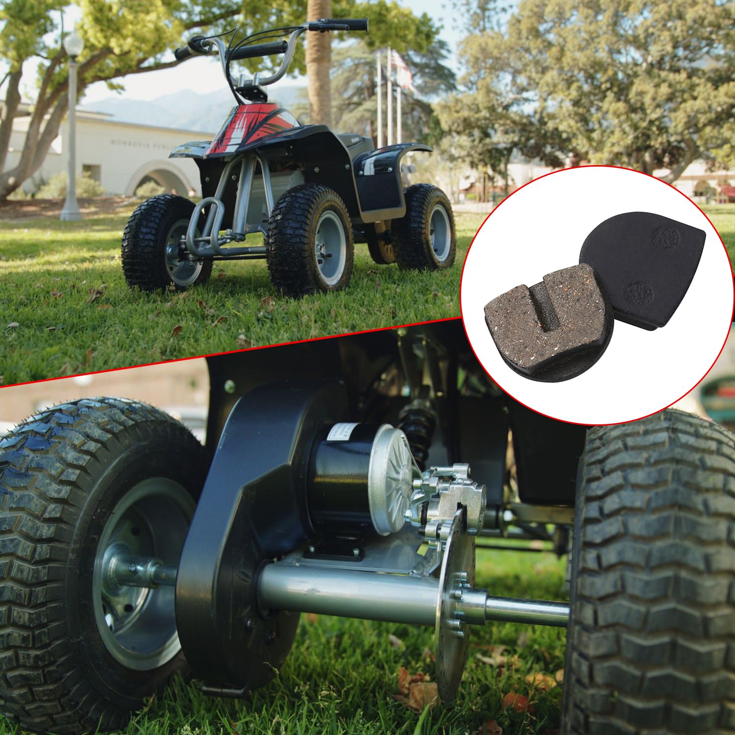 KAMIER Brake Pads Replacement for Razor MX650 MX500 SX500 Dirt Bikes - Carbon Fiber, Model KA-BP-03, Off-Road ATV Parts