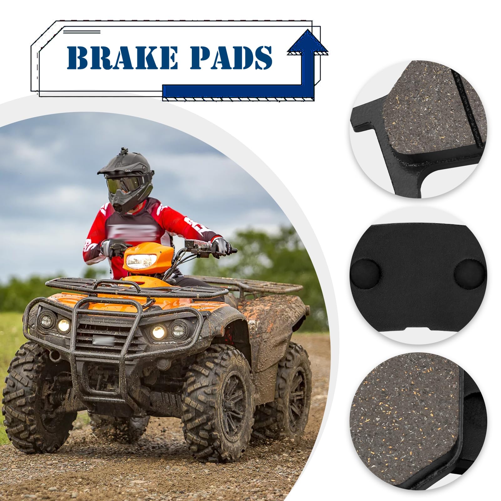 Cyleto 3D8-25806-00-00 Brake Pads for YAMAHA XVS950 V-Star 950 Tour 2009-2014 / XVS950A Midnight Star 2009-2013 / XVS950R XVS 95