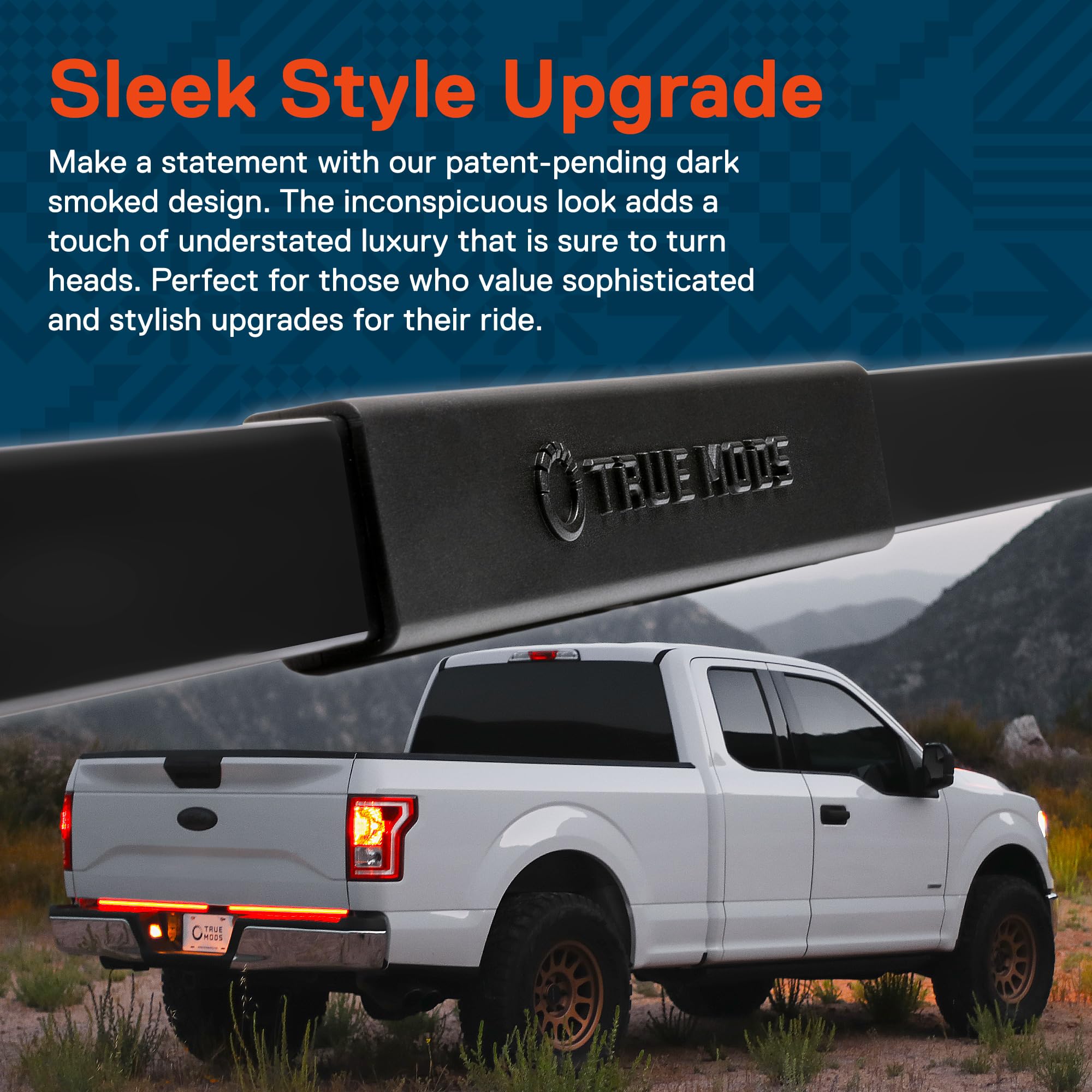 ONLINE LED STORE True Mods 60" Smoked LED Tailgate Light Bar - Aluminum, Sequential Turn Signal, Model LEDTBL6182