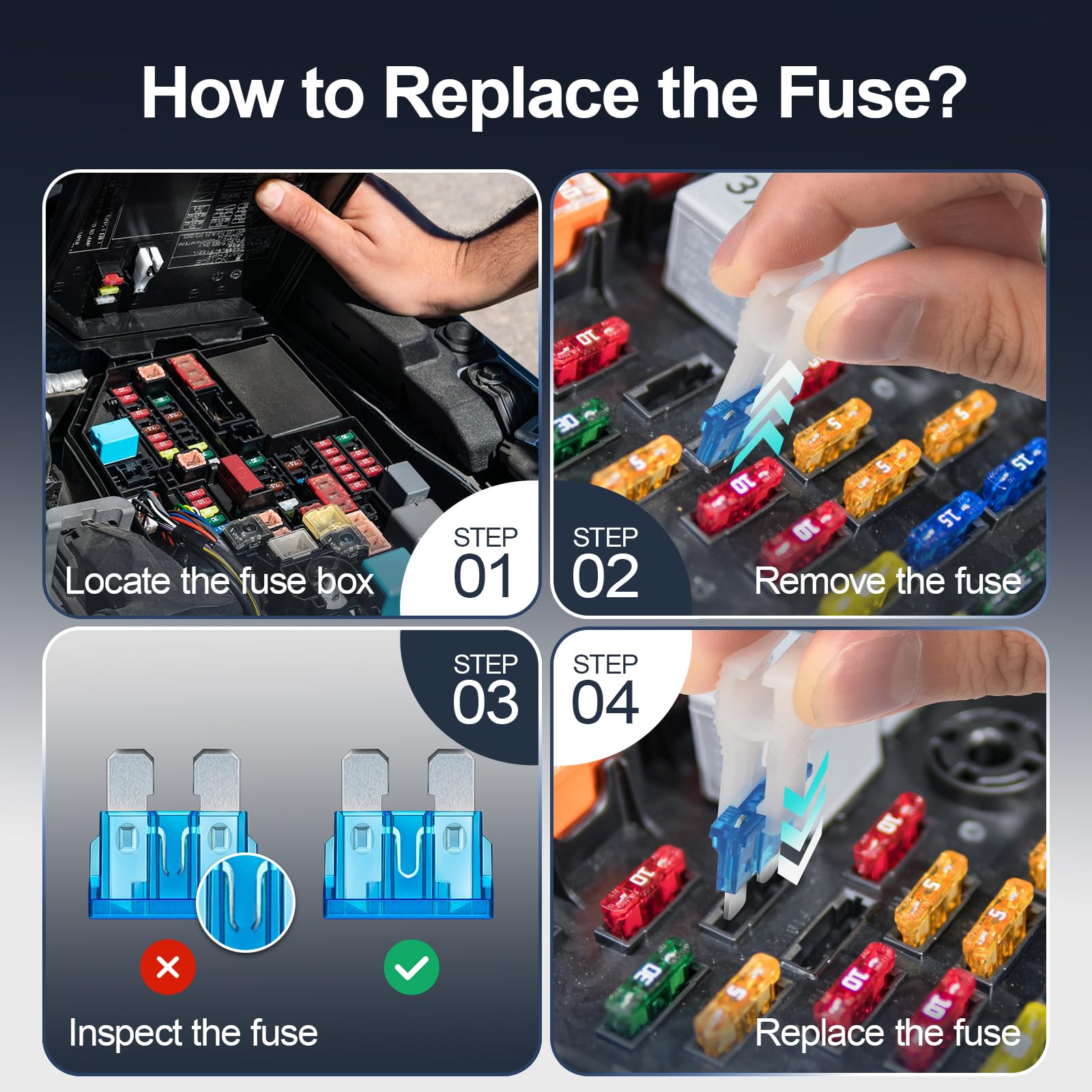 Jorest 30Pcs Mini Car Fuse Kit - Mini Blade Fuses Automotive - Replacement Fuses Assortment Kit For Car/Rv/Truck/Motorcycle(2Amp