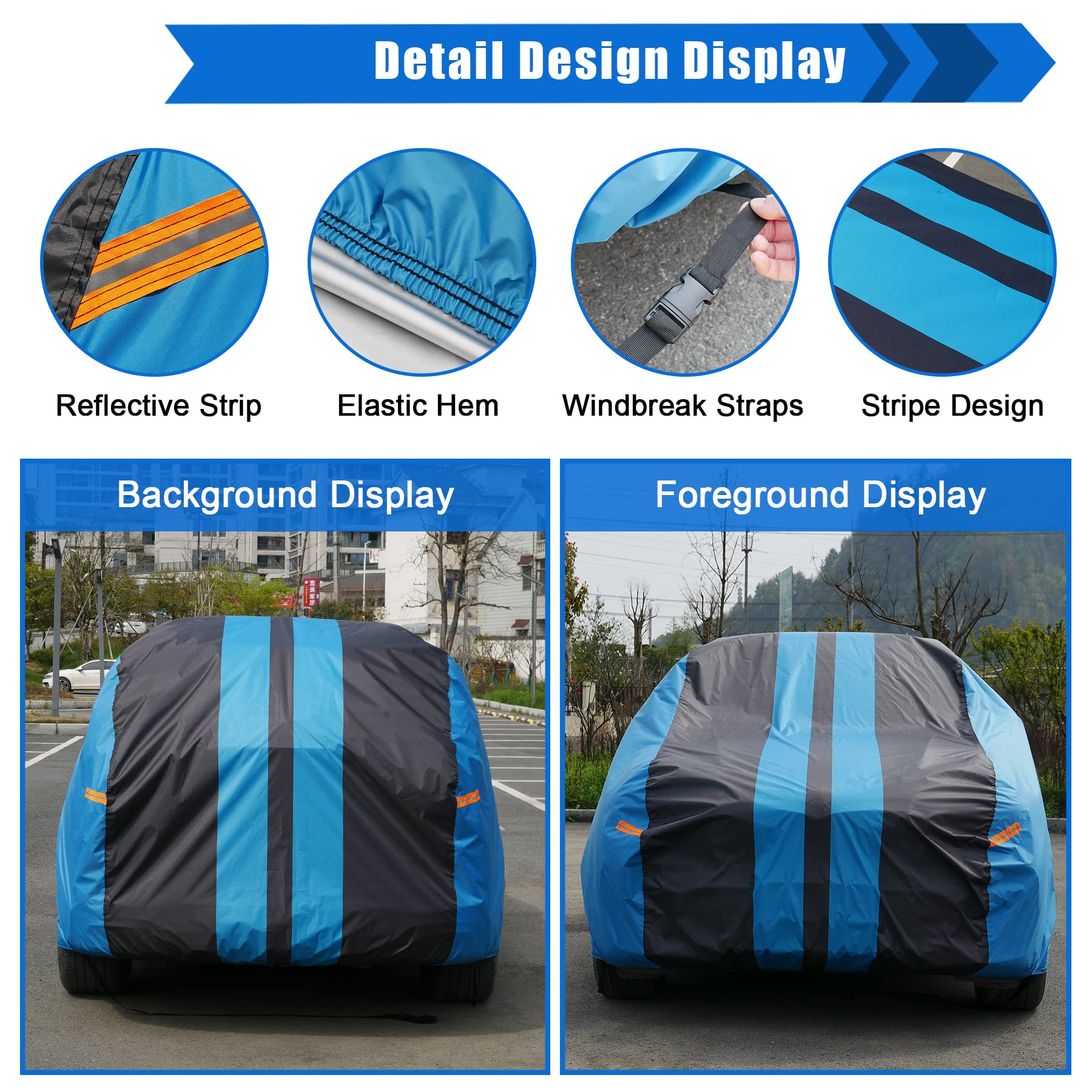 Kaugung Car Cover Waterproof Custom Fit Mazda Cx-30/Cx3(2015-2025), Full Exterior Cover For Automobiles Lightweight Resistant Ou