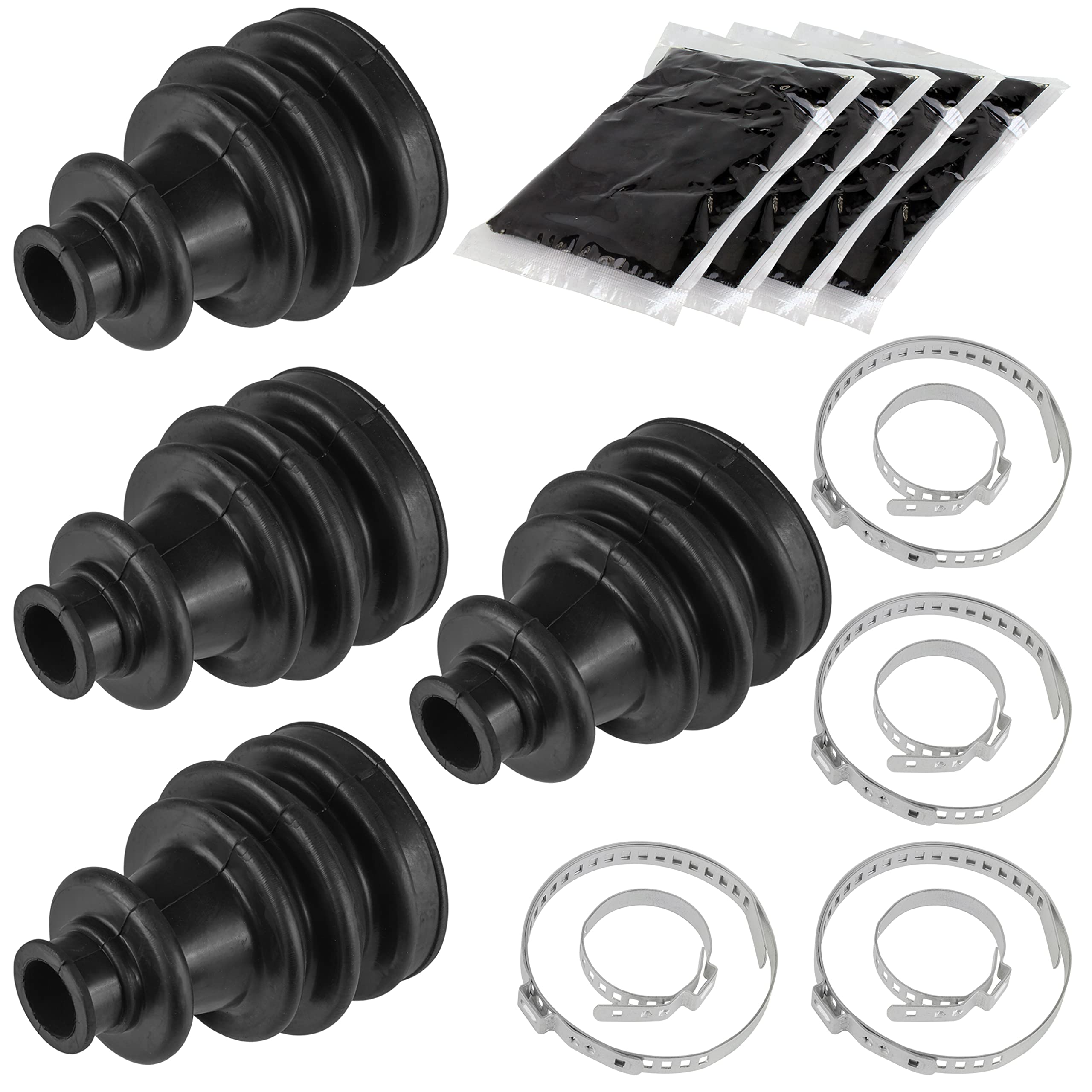 Caltric 2 Front Right Left Axle CV Boot Kit Compatible with Polaris RZR 800 EFI 2008-2013 2014