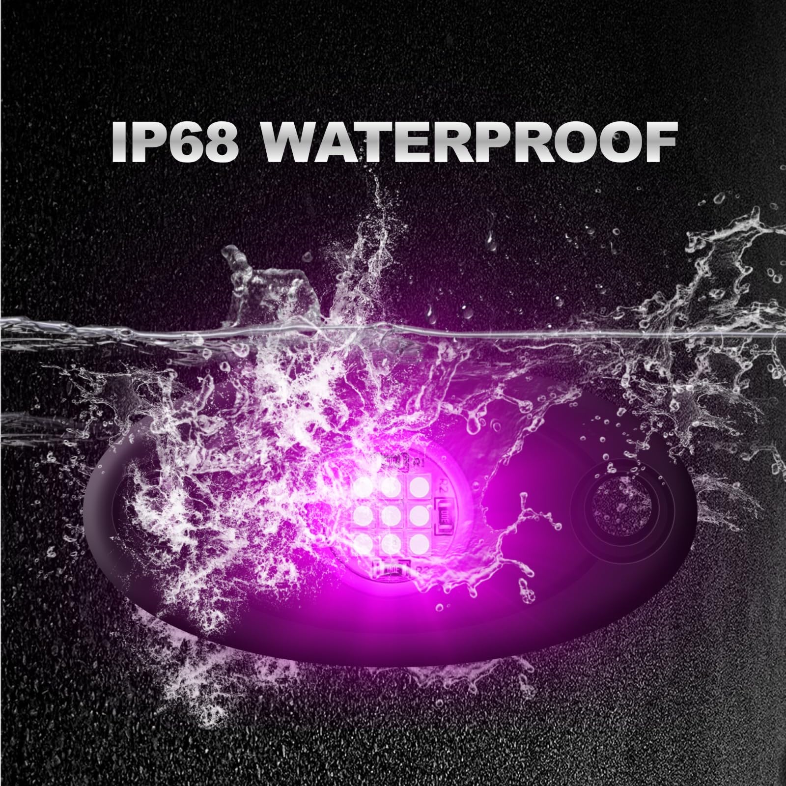Ly8 4 Pods Led Rock Lights Purple Neon Underglow Light Kits For Car Atv Utv Suv Boat Underbody Glow Trail Rig Lights Waterproof
