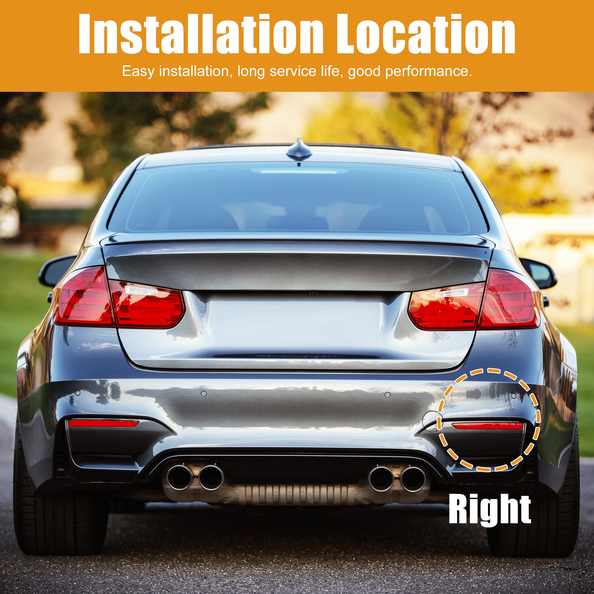 X Autohaux Car Rear Bumper Reflector Strip Cover Right Side 63147240998 For Bmw X5 2011-2013
