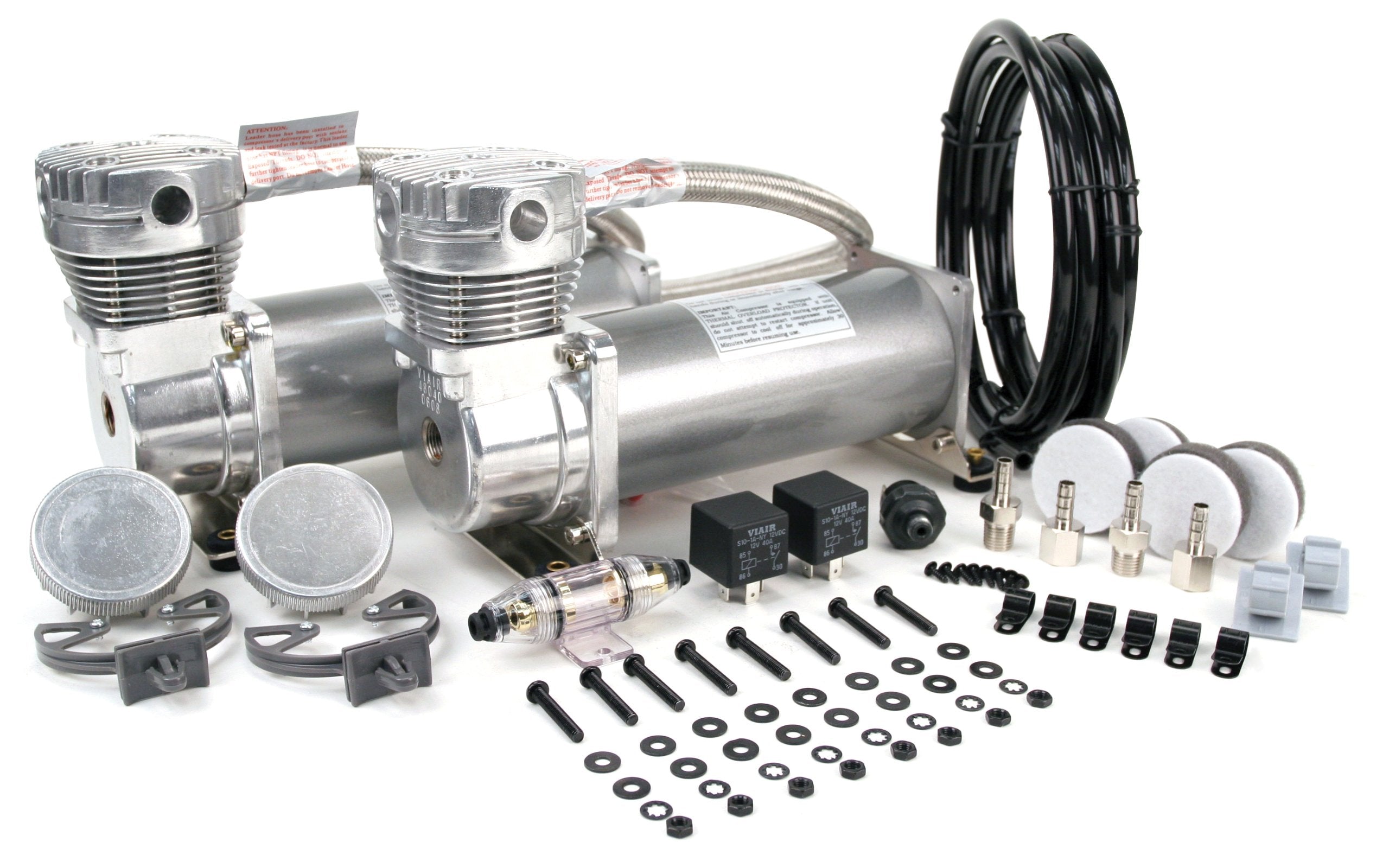 Dual Pewter 480C Value Pack (200 Psi, 480C/2, 165/200 P. Switch, 40 Amp Relay/2, Fuse Holder)