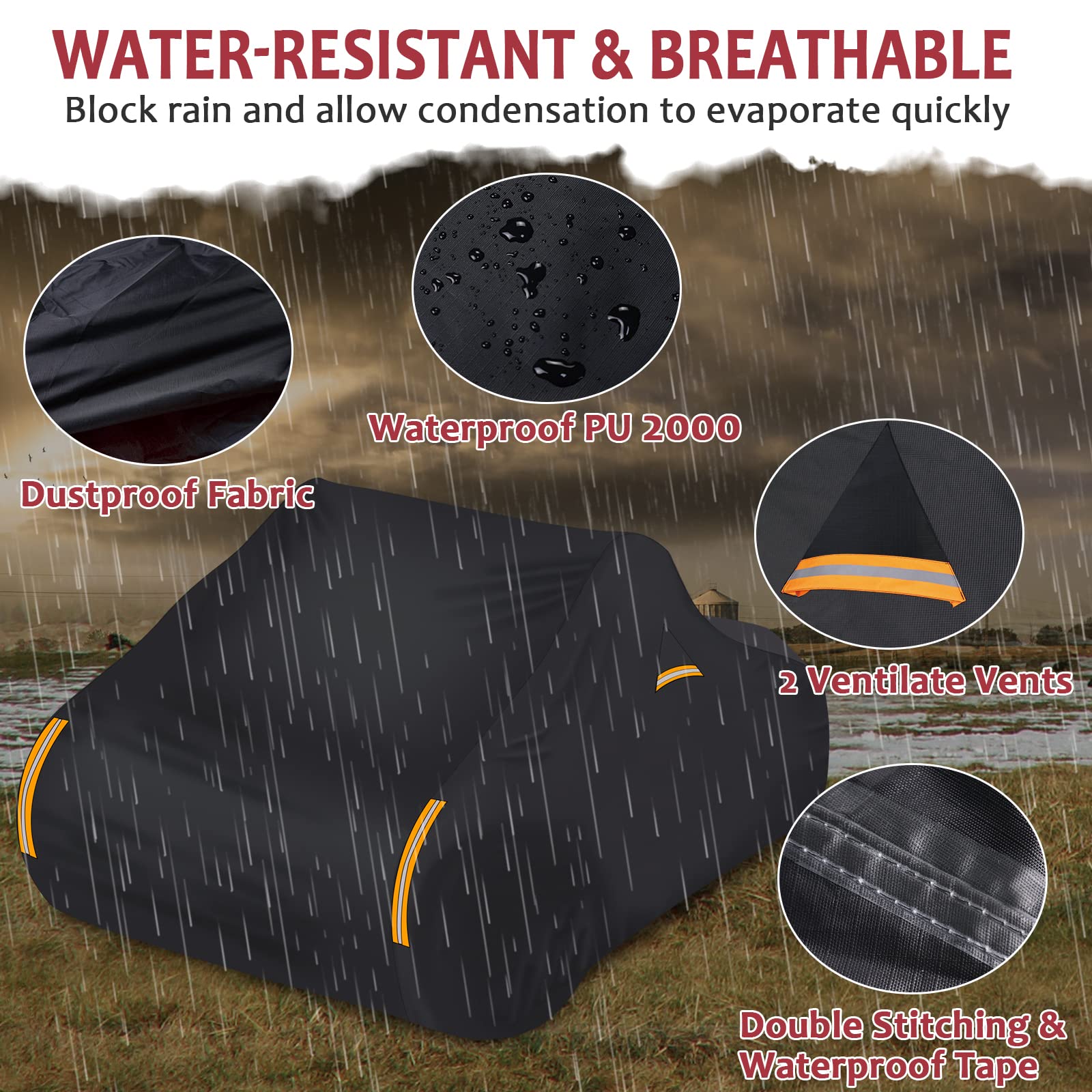 Starknightmt Ryker Cover, Full Cover Compatible With Can-Am Ryker 900 600 Sport Rally Edition All-Weather Ryker Bike Cover For I