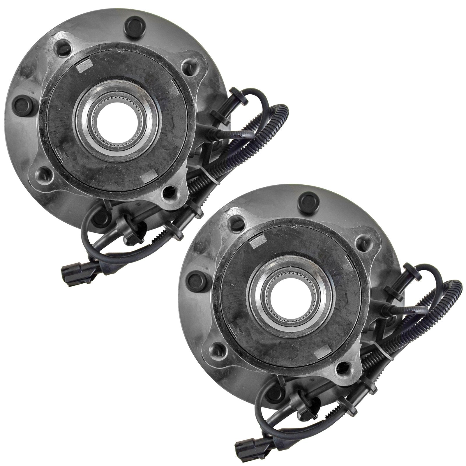 Trq Front Wheel Hub Bearings Assembly Set Compatible With 2003-2005 Ford Excursion 2003-2004 F-250 Super Duty F-350 Super Duty