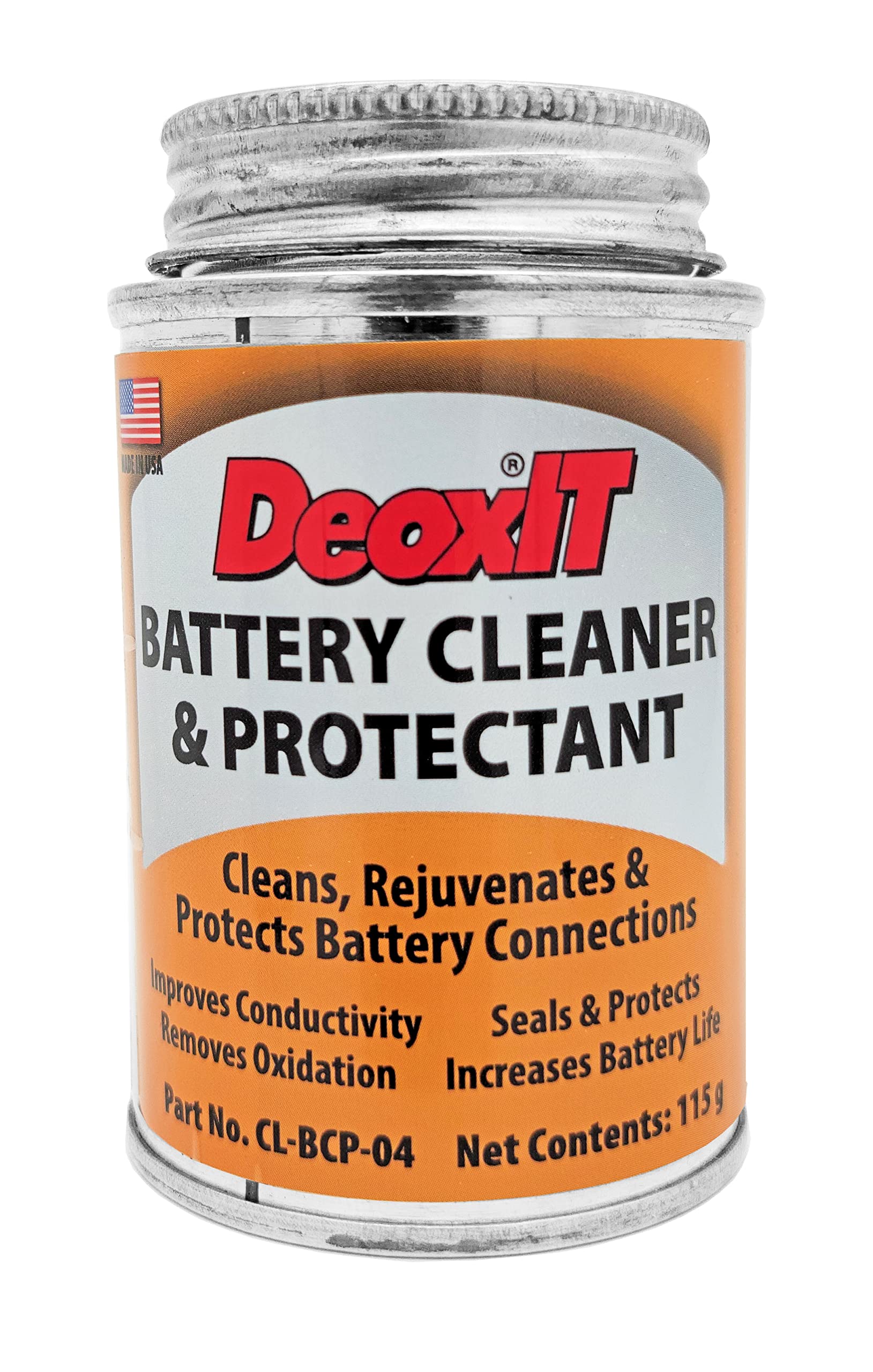 Caig DeoxIT Battery Cleaner & Protectant with Brush Lid, 118 g (CL-BCP-04)