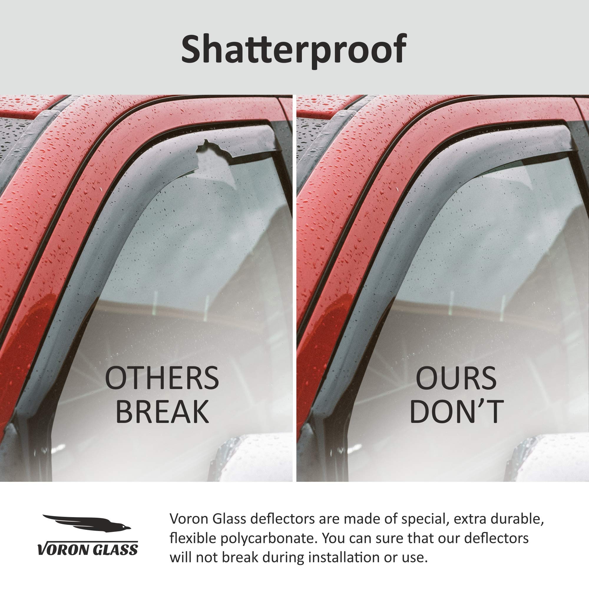Voron Glass In-Channel Extra Durable Rain Guards For Chevrolet (Chevy) Traverse 2018-2023, Window Deflectors, Vent Window Visors
