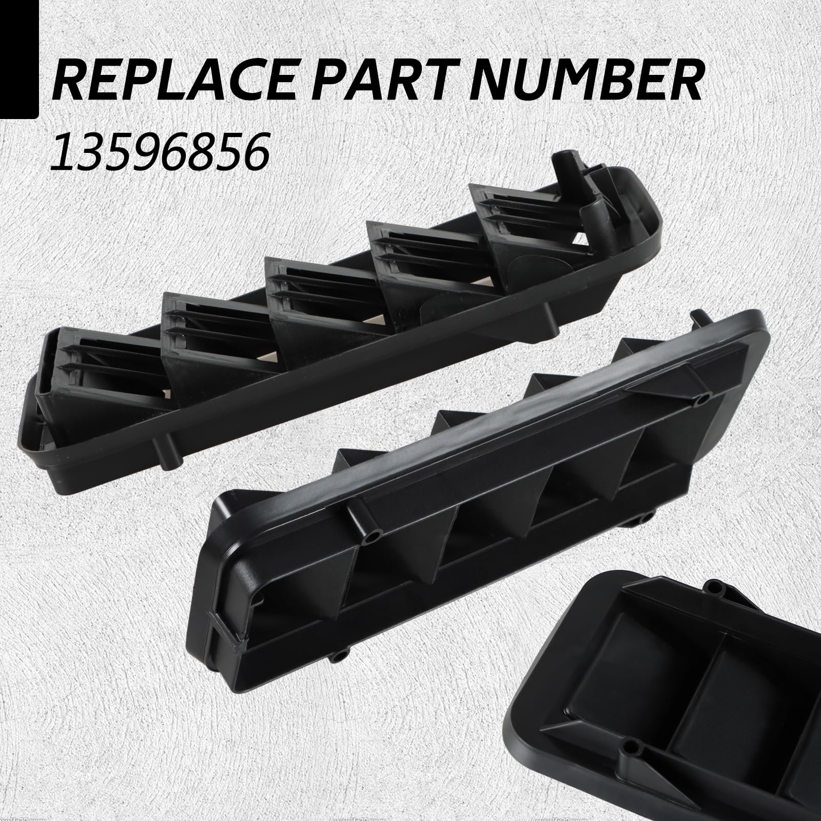 KPALAG Back Panel Air Vent Relief Grille - 2PCS, Black, Compatible with Colorado/Silverado/Sierra, Replace# 13596856