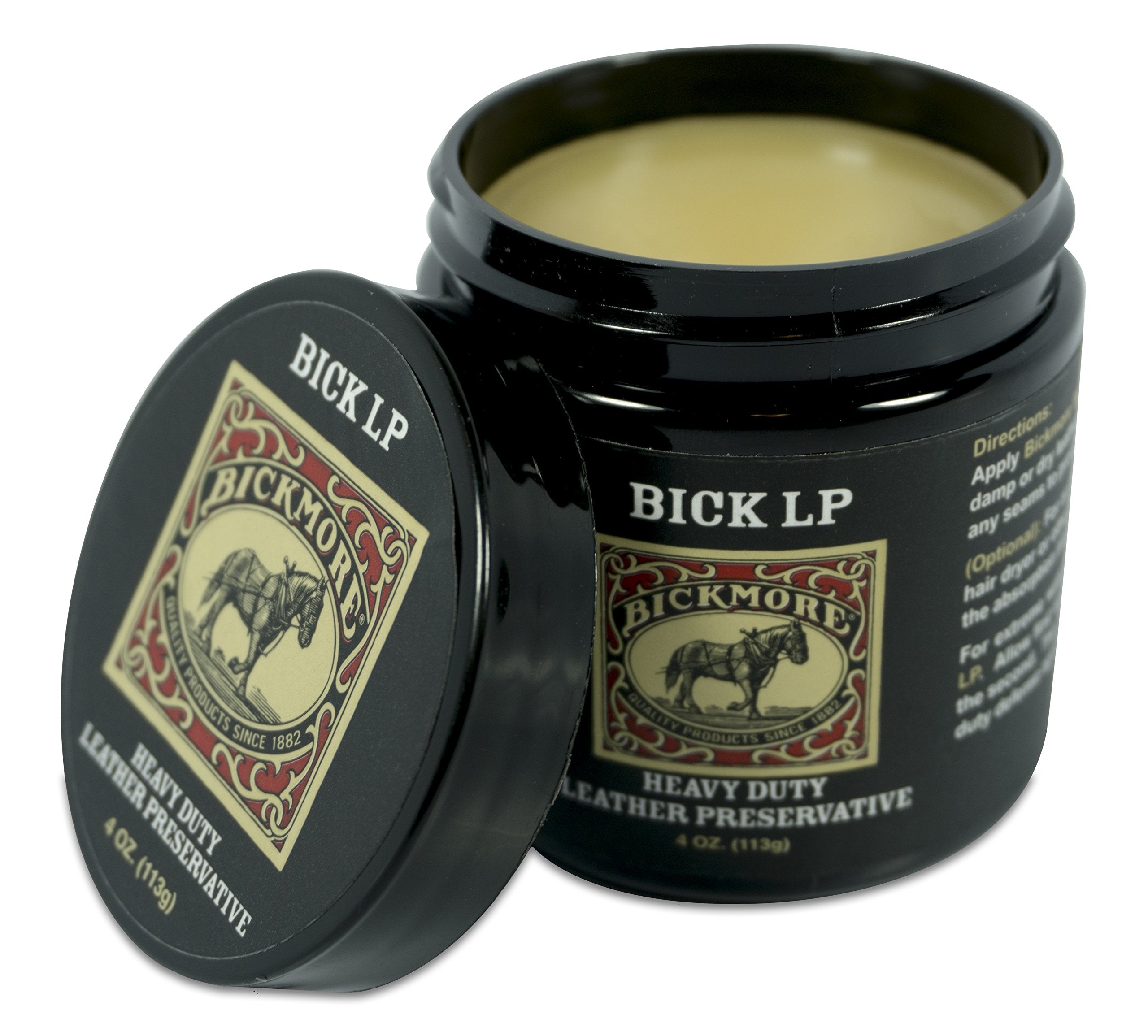 Bickmore Leather Conditioner - Heavy Duty Scratch Repair Balm, 4oz, Made in USA, Preserves and Restores Dry, Cracked Leather