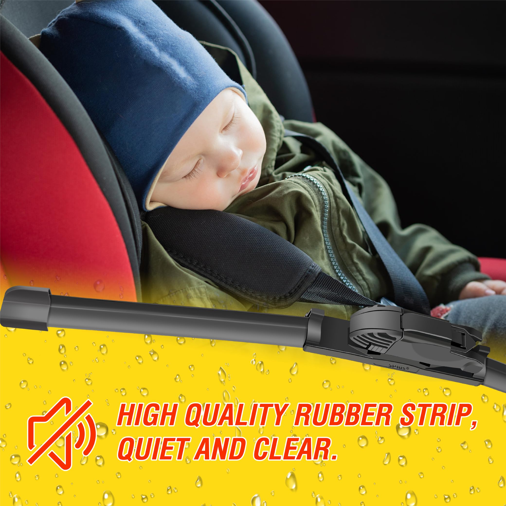 5 Plus 24''+16'' Windshield Wipers Replacement For Wiper Blades-Original Factory Quality (Pack Of 2)
