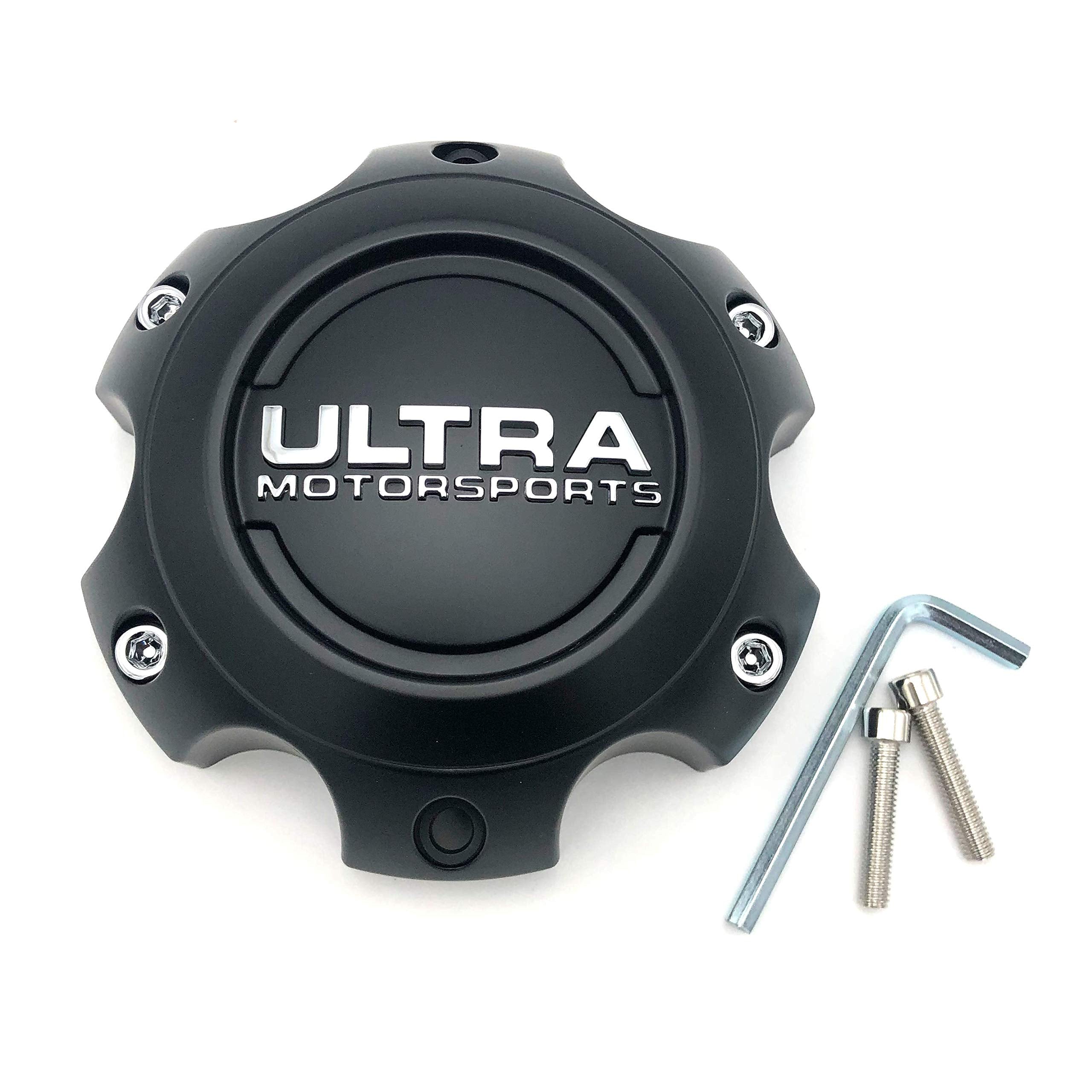 Ultra Motorsports 6 Lug Black Custom Wheel Center Cap Set Of 1 Pn: 89-9765