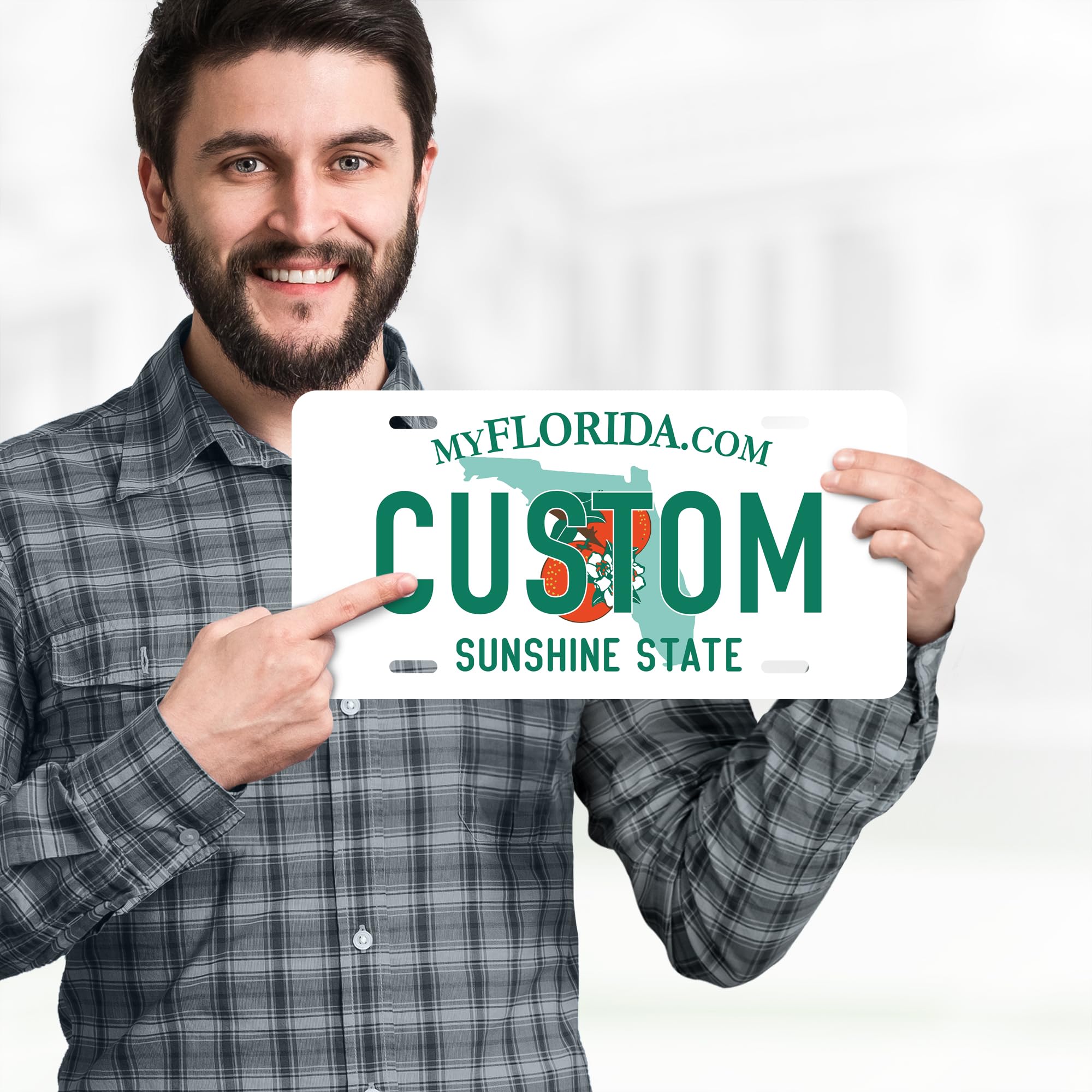 My Sign Center Custom Florida License Plate - Personalized 6x12 Inch Rust-Free Aluminum, USA Made