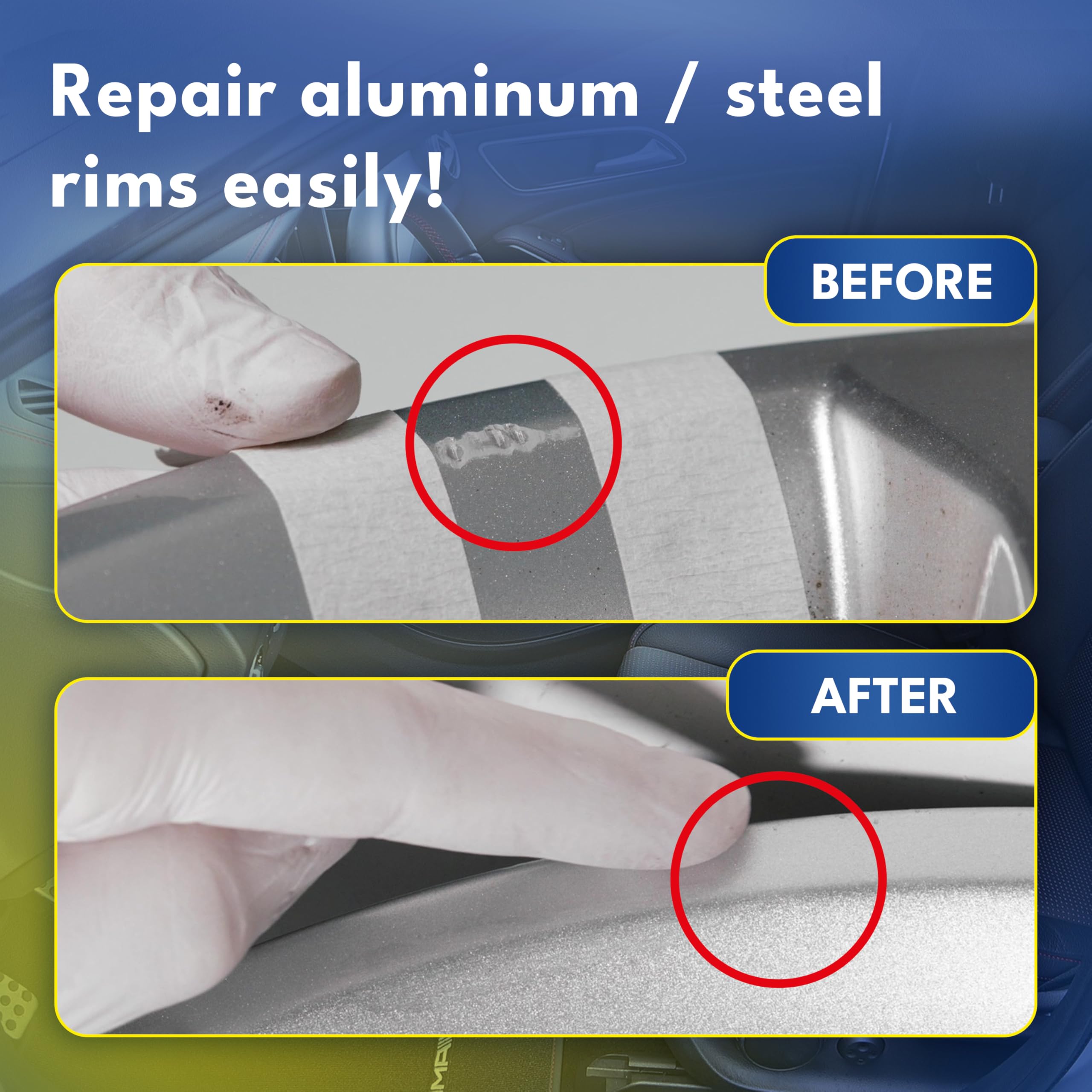 ATG Rim Scratch Repair Kit - Silver Alloy Wheel & Paint Scratch Fix - Model ATG111