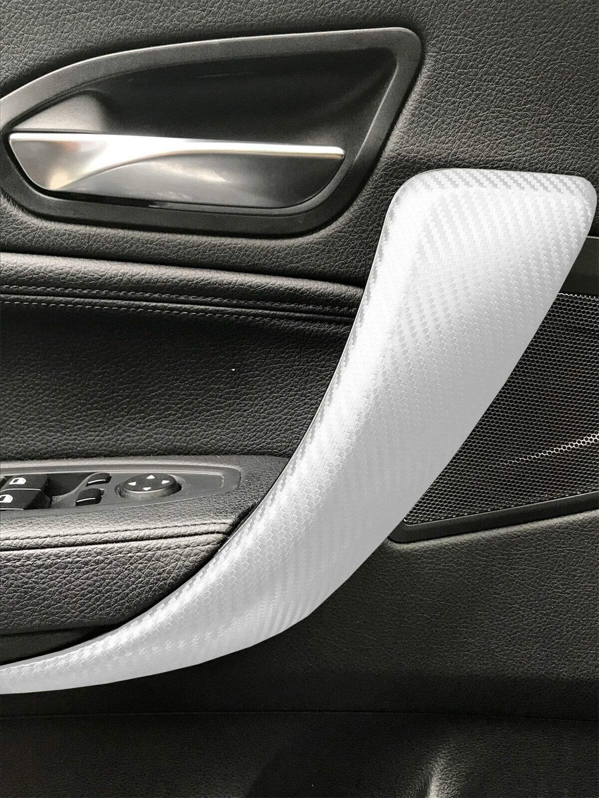 Lzlrun 3D Silver Carbon Fiber Vinyl Wrap - Outdoor Rated For Automotive Use - 1.5Ft X 5Ft Knife + Hand Tool