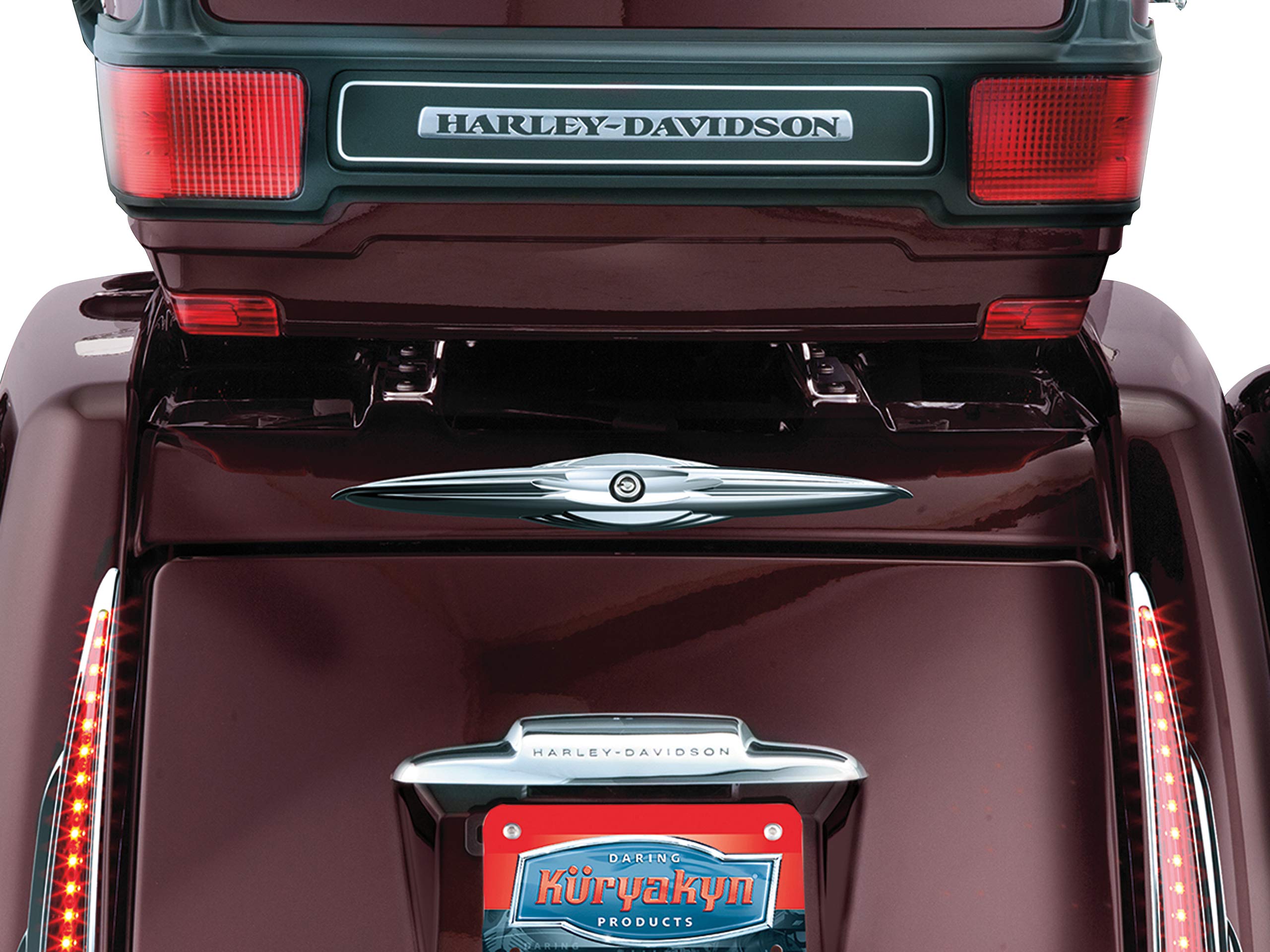 Kuryakyn 7215 Motorcycle Accessory: Rear Trunk Latch/Key Hole Lock Accent For 2009-19 Harley-Davidson Trike Motorcycles, Chrome